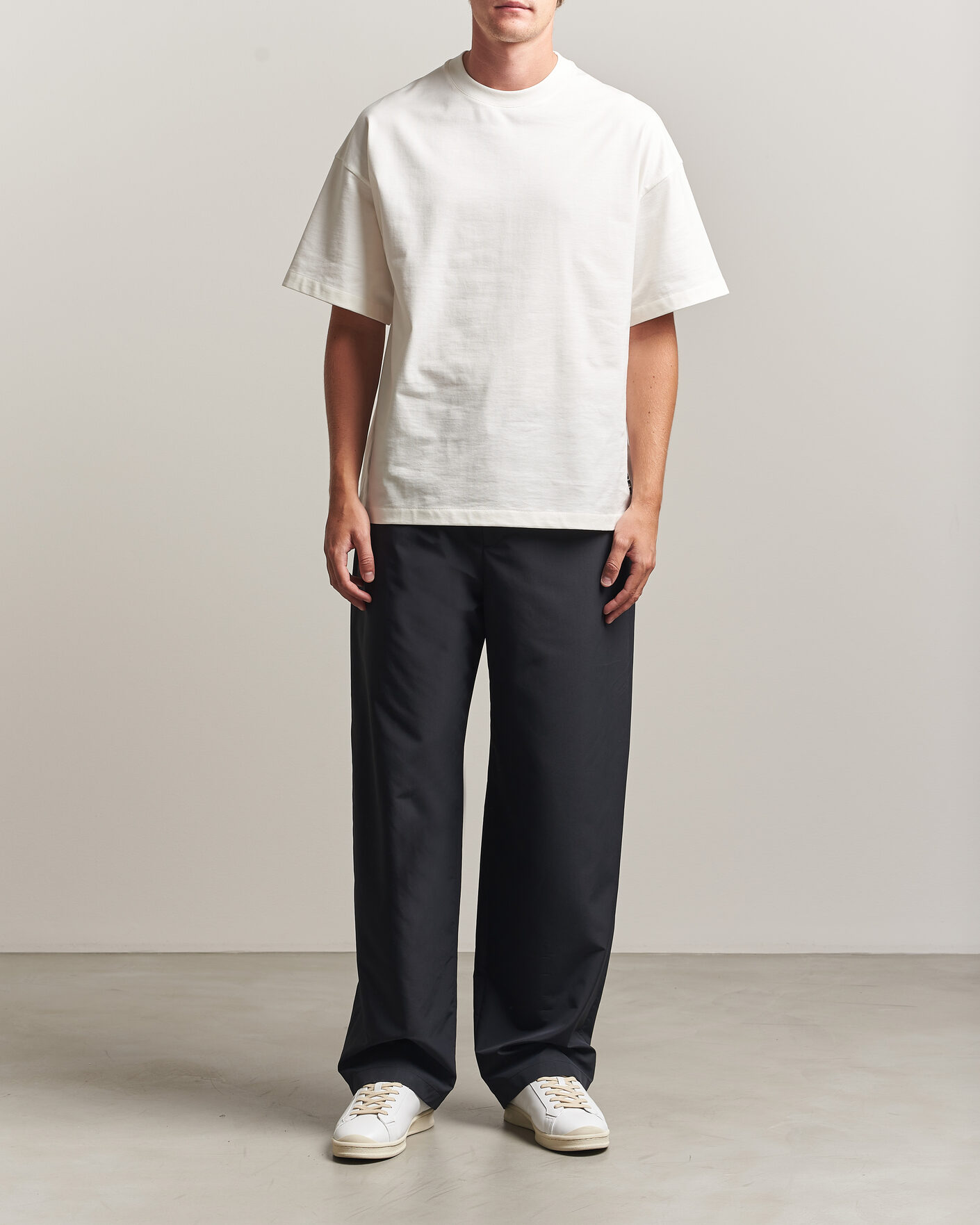 Men | T-Shirts | Jil Sander | Short Sleeve Side Logo T-Shirt Off White