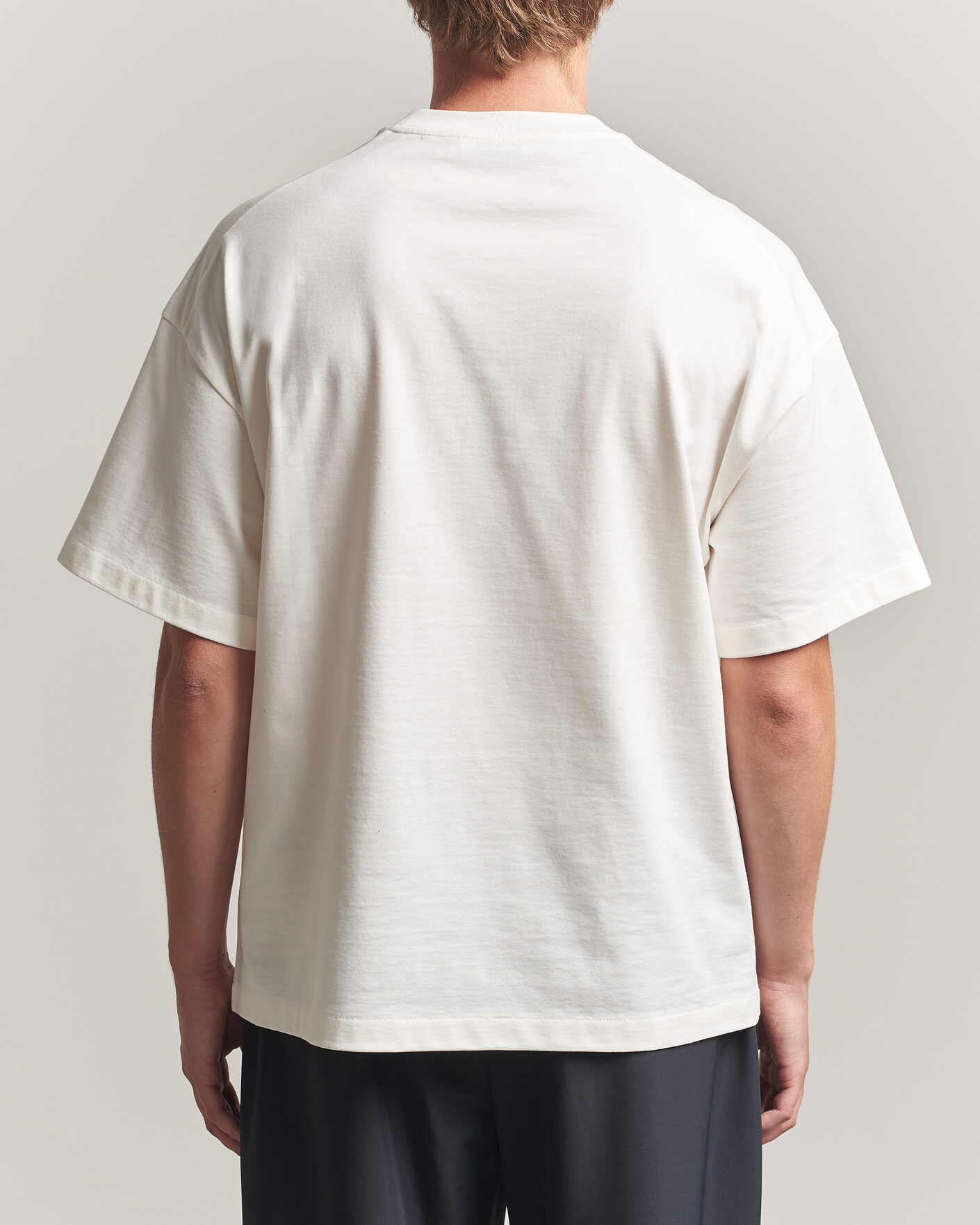 Men | T-Shirts | Jil Sander | Short Sleeve Side Logo T-Shirt Off White