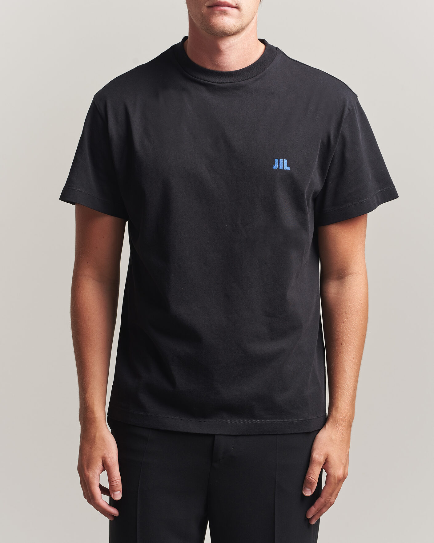Jil Sander Short Sleeve Jil Logo T-Shirt Black at CareOfCarl.com