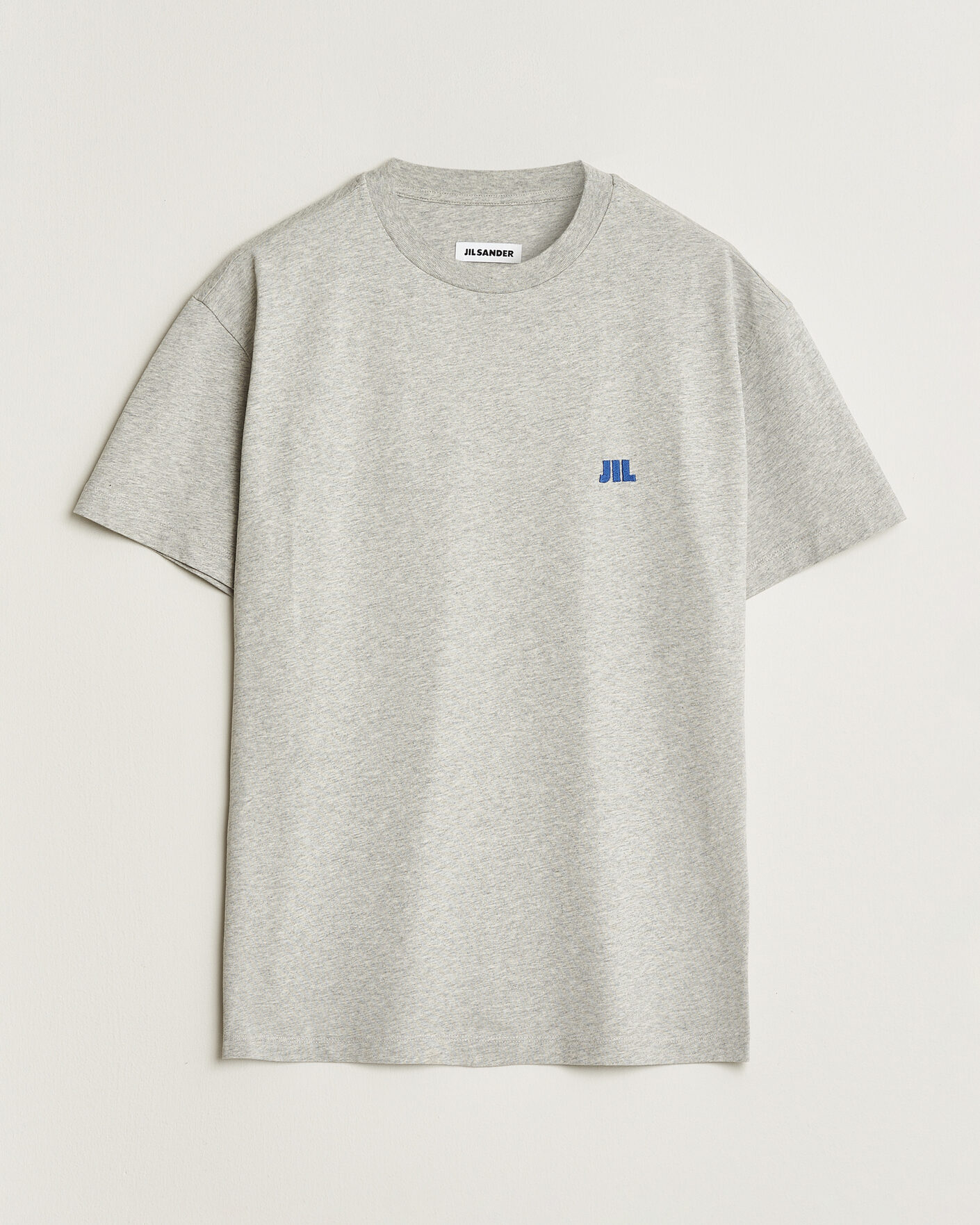 Men | T-Shirts | Jil Sander | Short Sleeve Jil Logo T-Shirt Light Grey