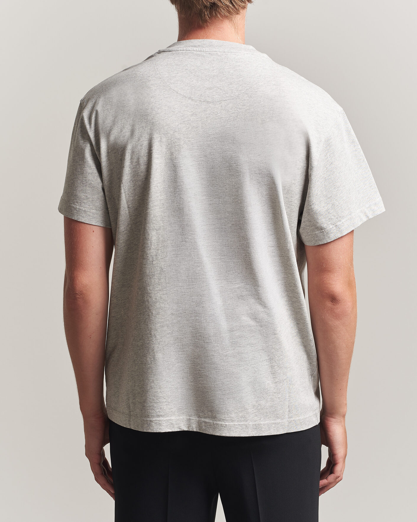 Men | T-Shirts | Jil Sander | Short Sleeve Jil Logo T-Shirt Light Grey