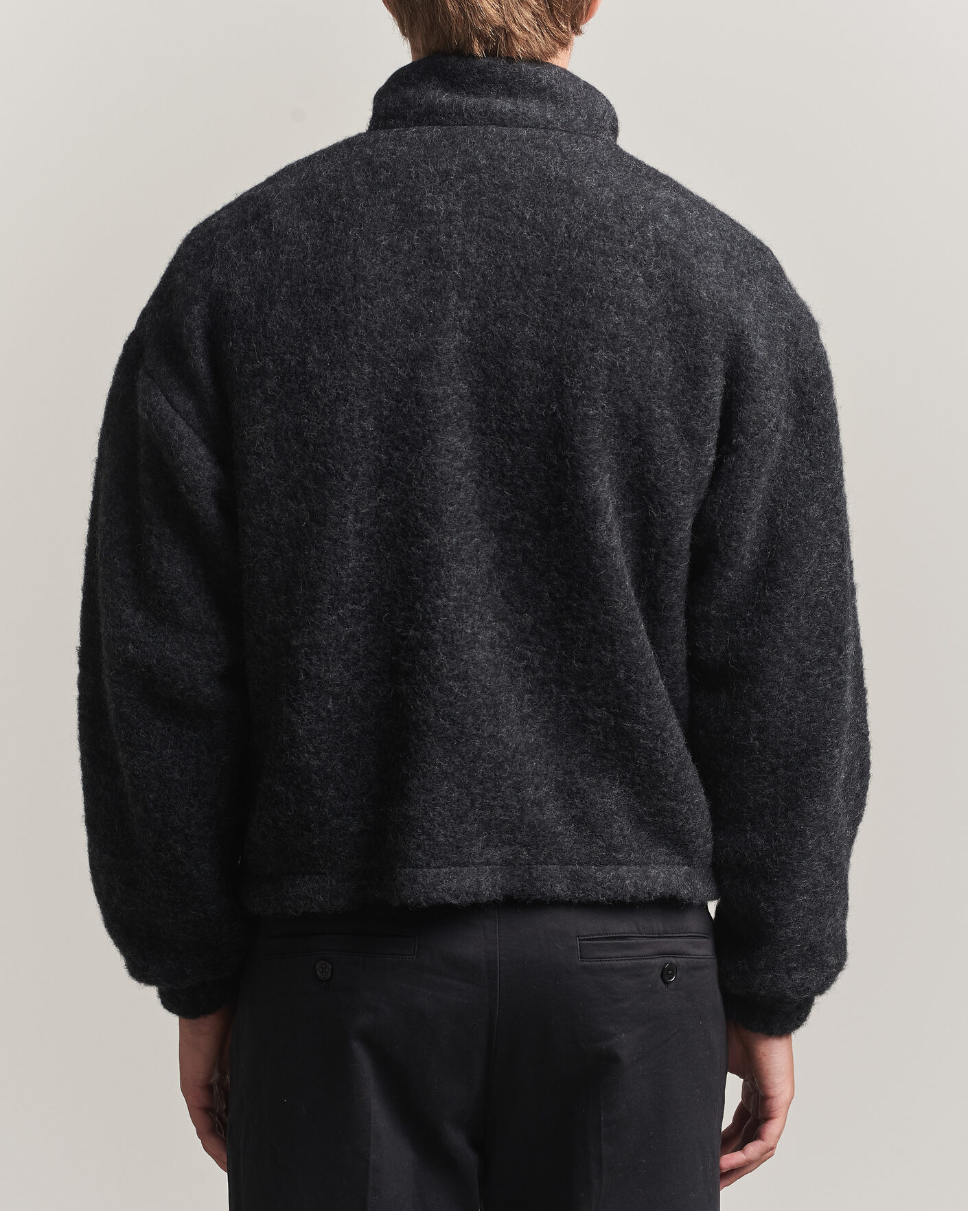 Jil Sander Full Zip Fleece Jacket Charcoal at CareOfCarl.com