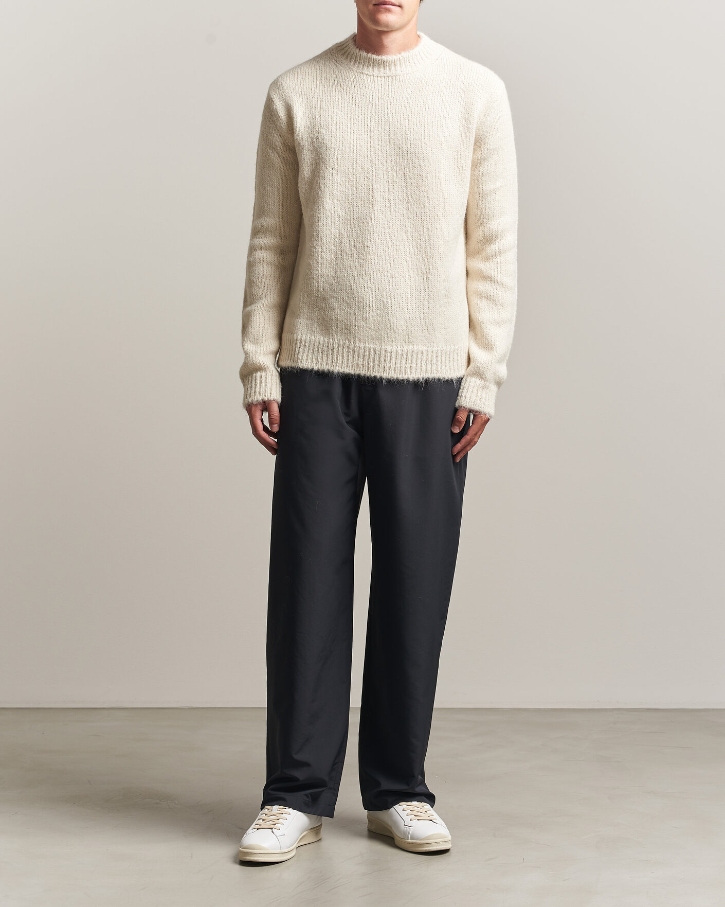Men | Sweaters & Knitwear | Jil Sander | Rib Knit Sweater Off White