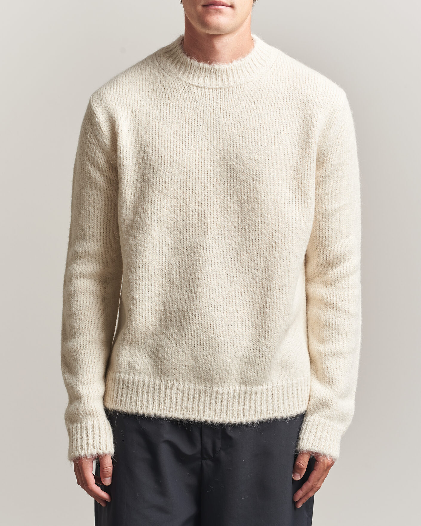 Men | Sweaters & Knitwear | Jil Sander | Rib Knit Sweater Off White