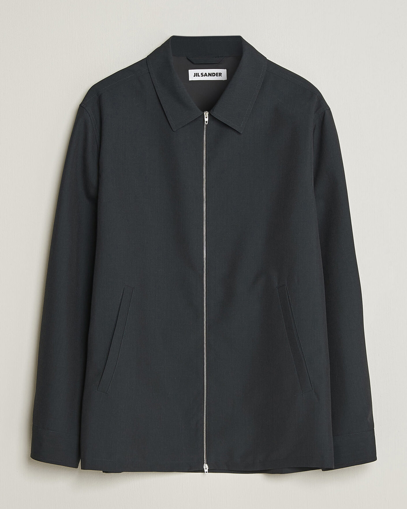 Men | Shirts | Jil Sander | Zip Shirt Jacket Charcoal