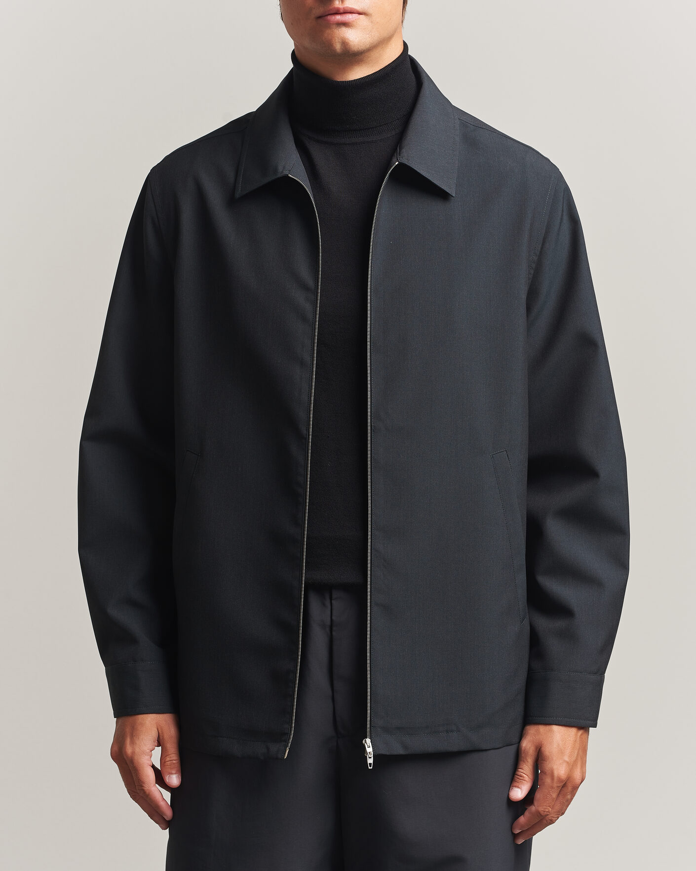 Men | Shirts | Jil Sander | Zip Shirt Jacket Charcoal