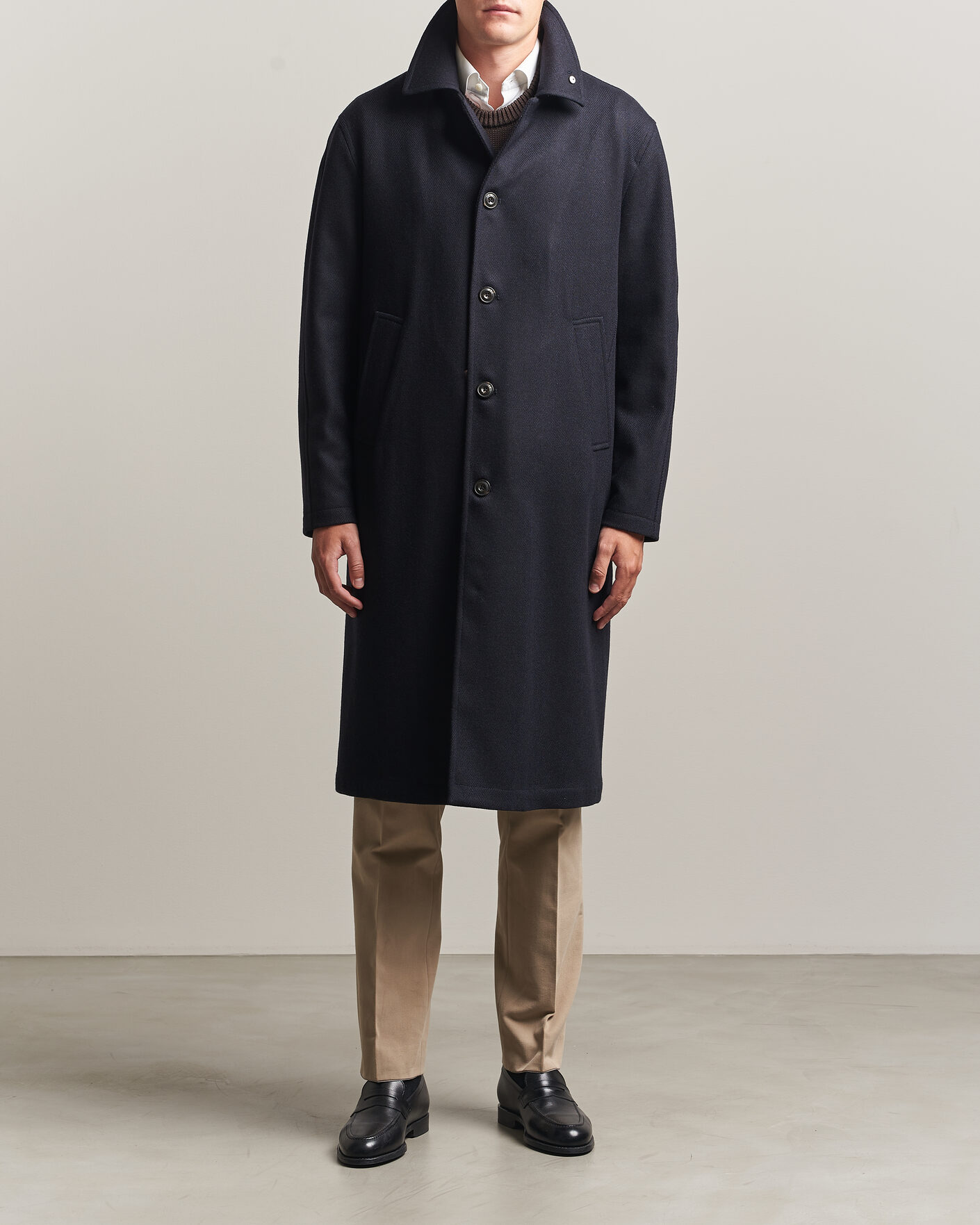 Men | Coats & Jackets | L.B.M. 1911 | Wool/Cashmere Raglan Coat Navy