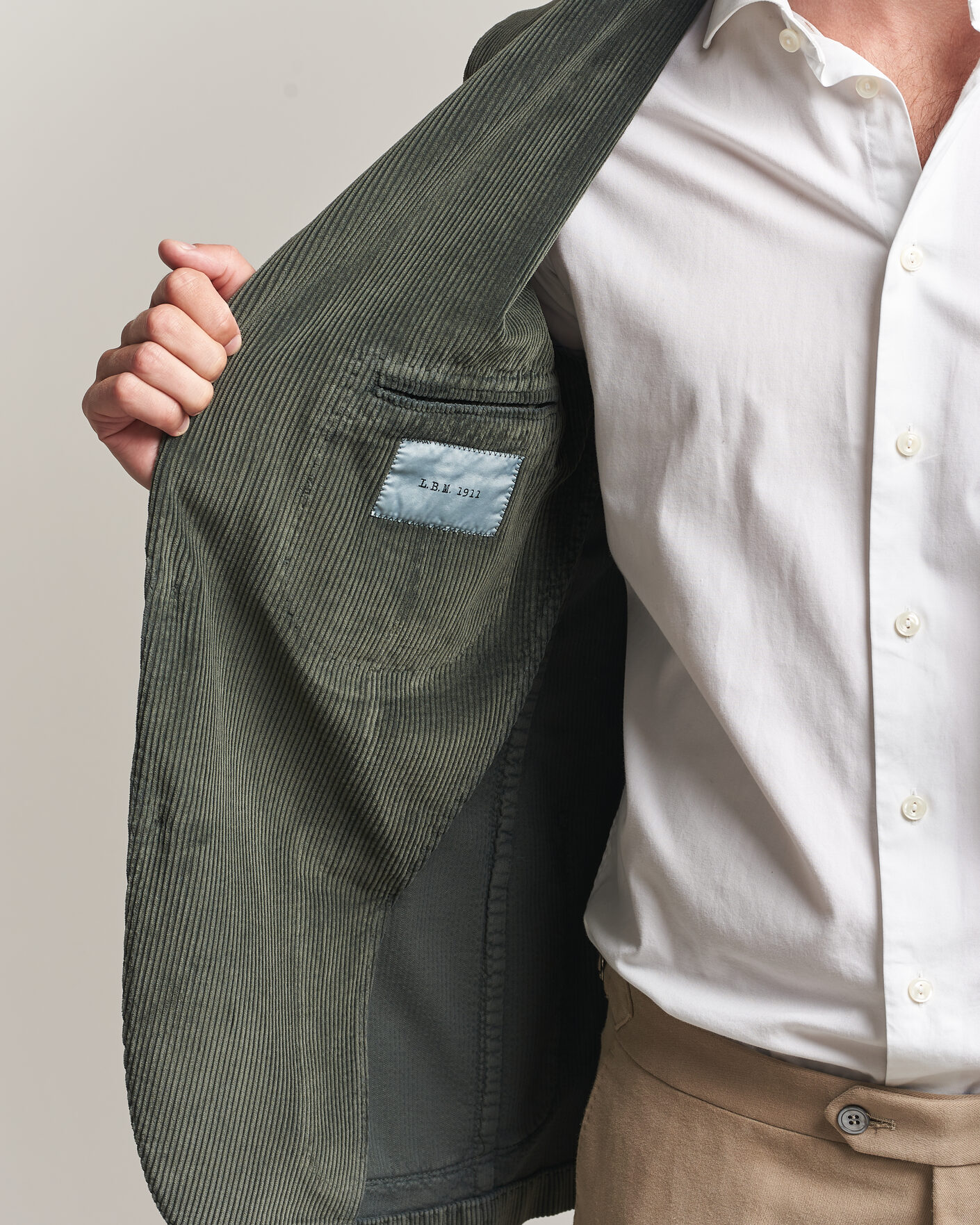 Men | Blazers | L.B.M. 1911 | Jack Corduroy Blazer Soft Green