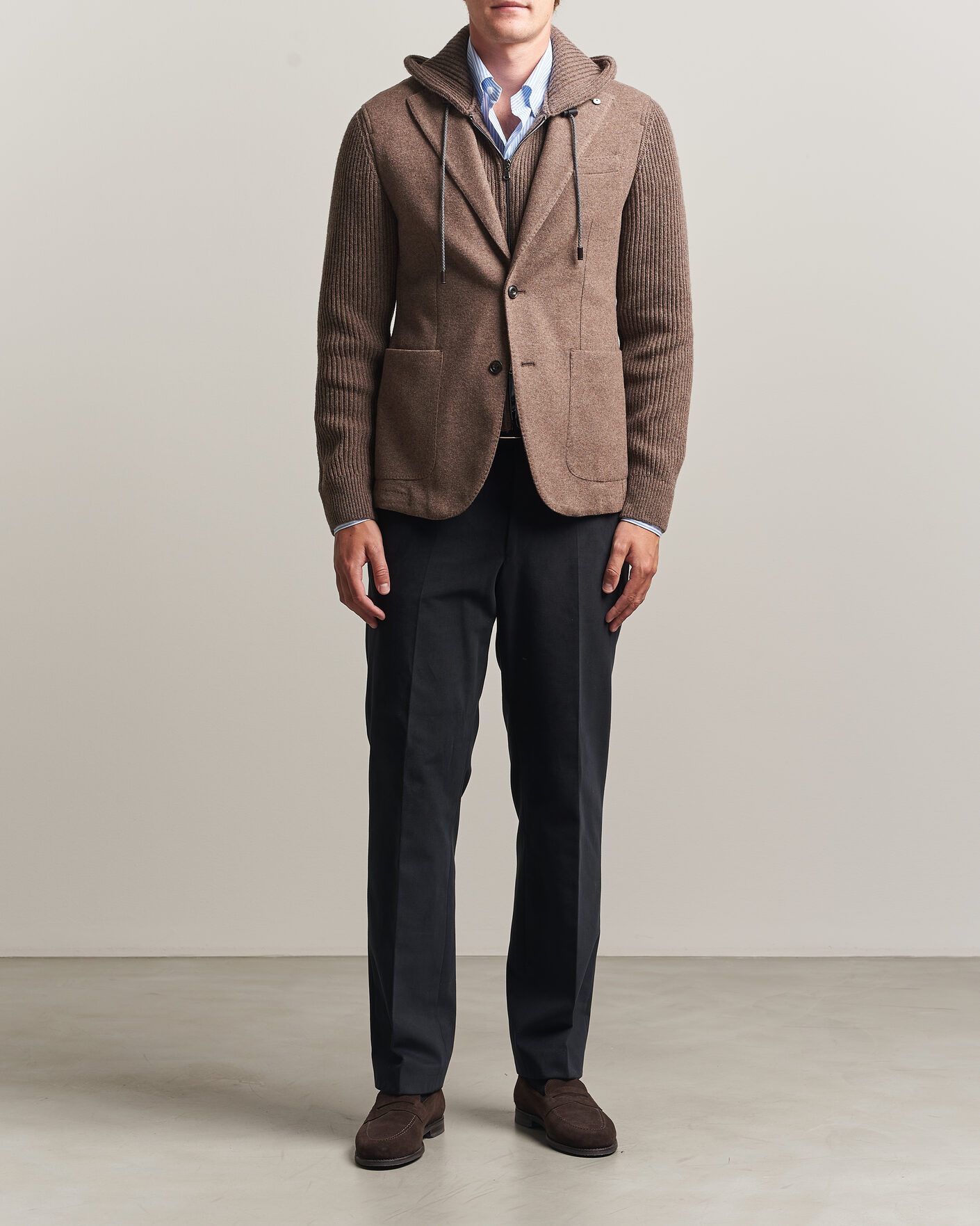 Men | Blazers | L.B.M. 1911 | Ivan Hybrid Wool Blazer Brown