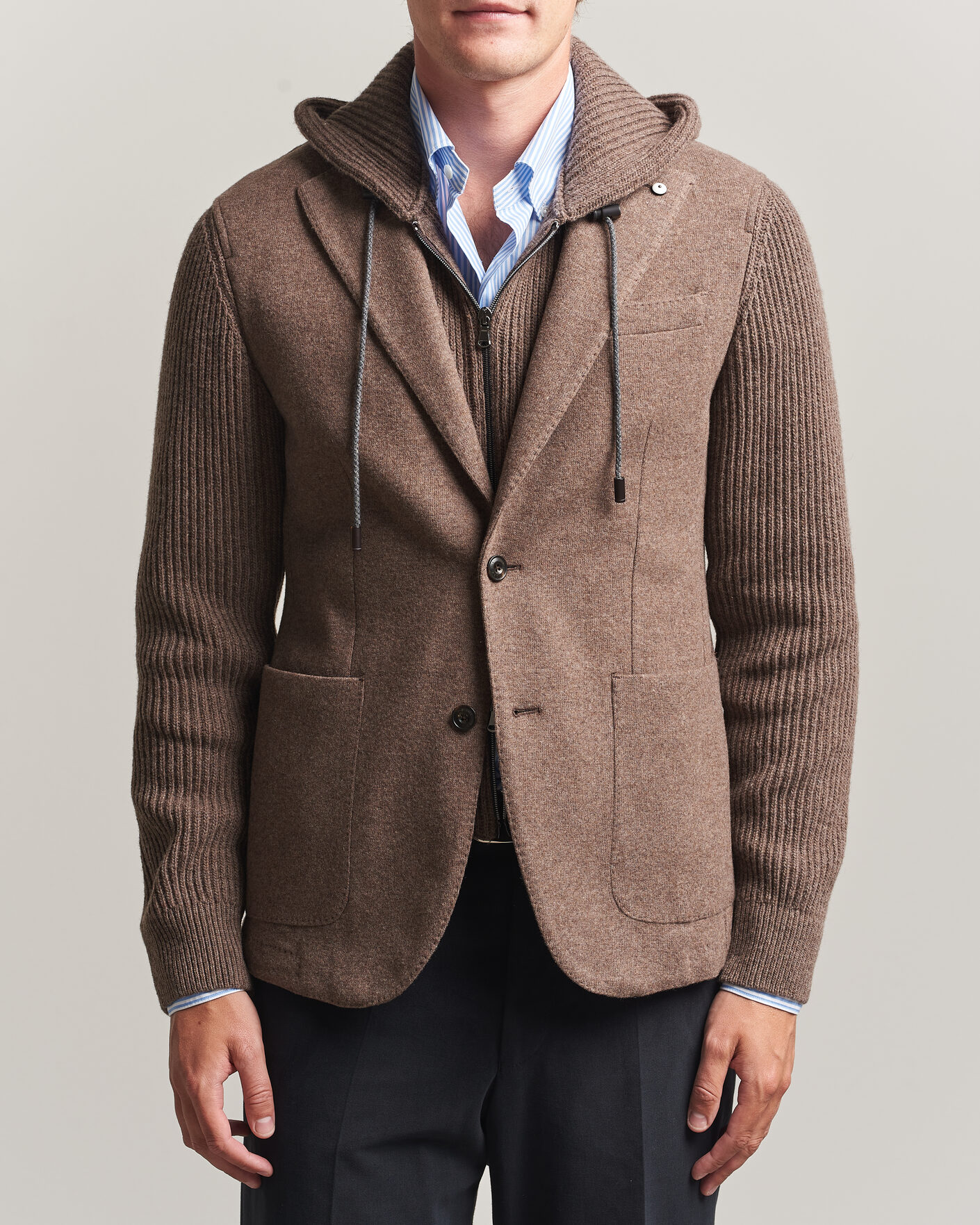 Men | Blazers | L.B.M. 1911 | Ivan Hybrid Wool Blazer Brown