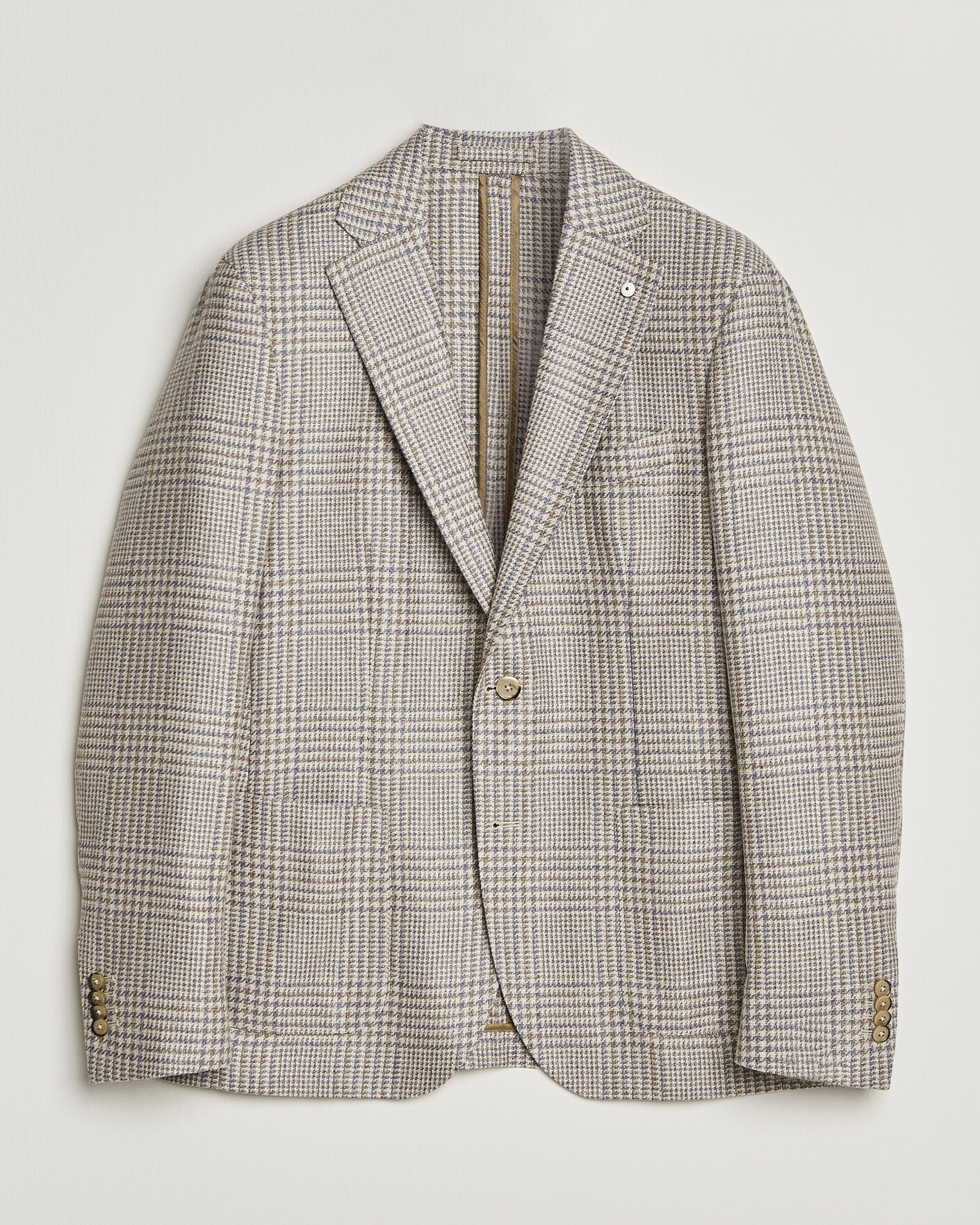 Men | Blazers | L.B.M. 1911 | Jack Regular Check Wool/Cashmere/Silk Blazer Brown