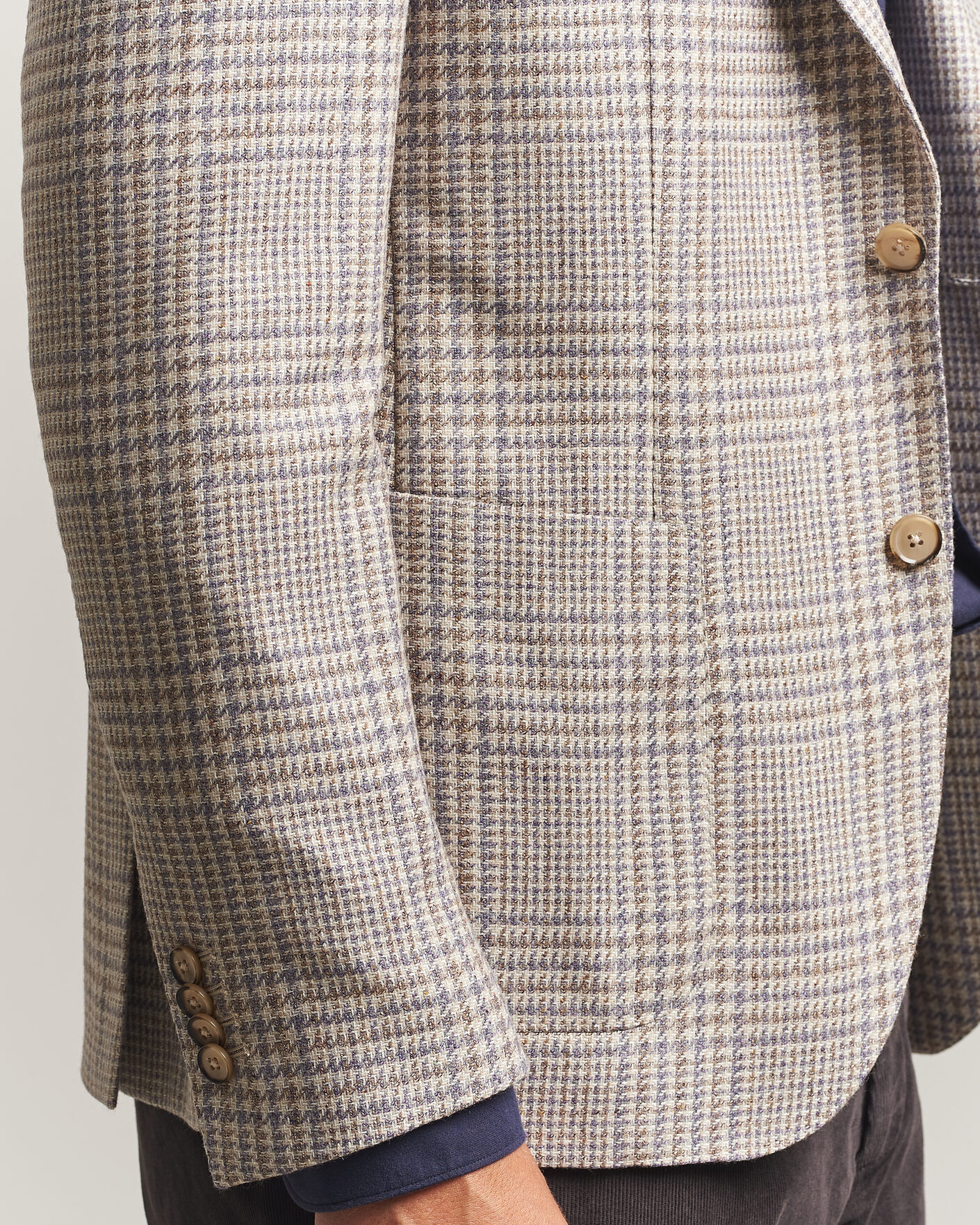 Men | Blazers | L.B.M. 1911 | Jack Regular Check Wool/Cashmere/Silk Blazer Brown