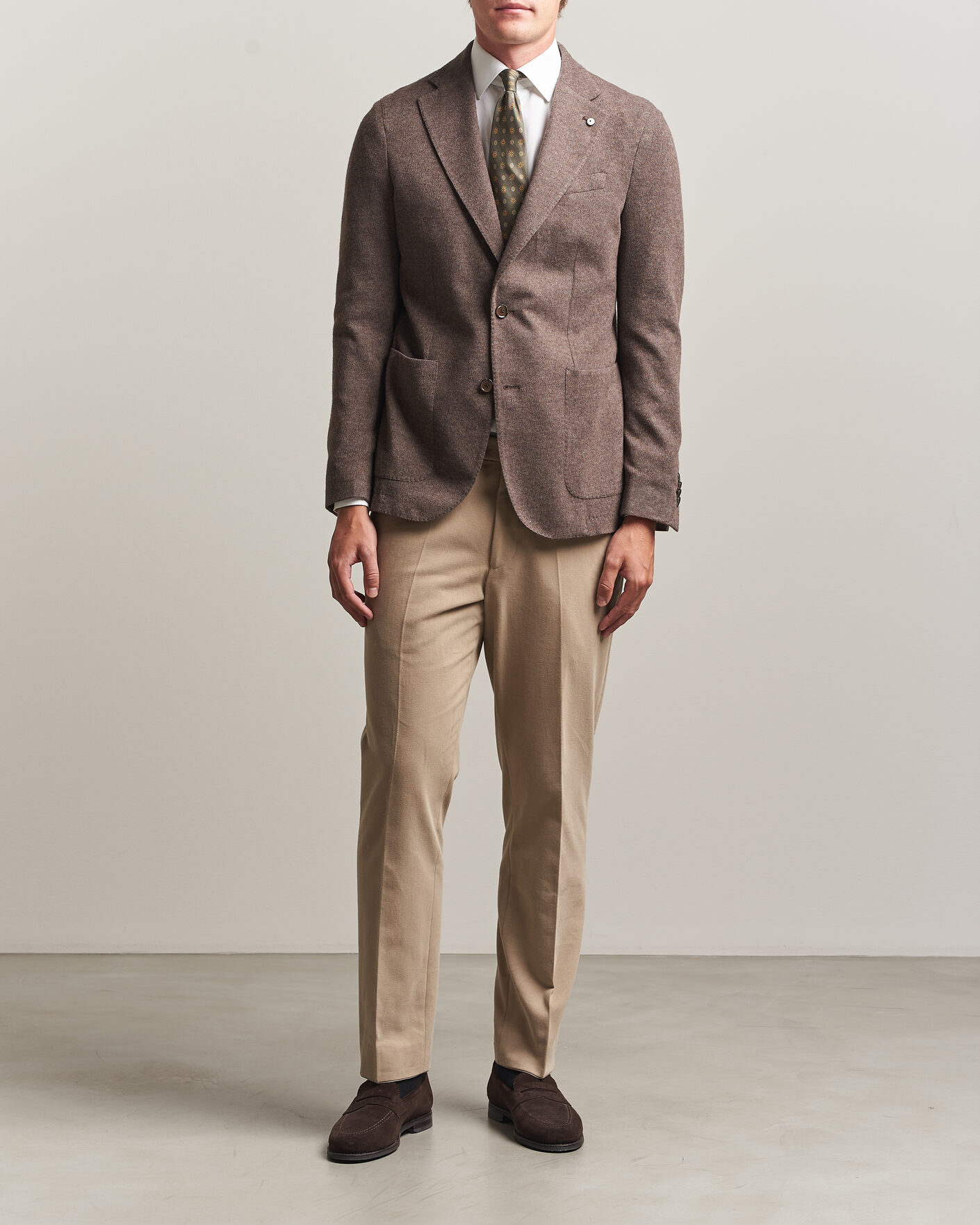 Men | Blazers | L.B.M. 1911 | Jack Knitted Cashmere Mix Blazer Brown