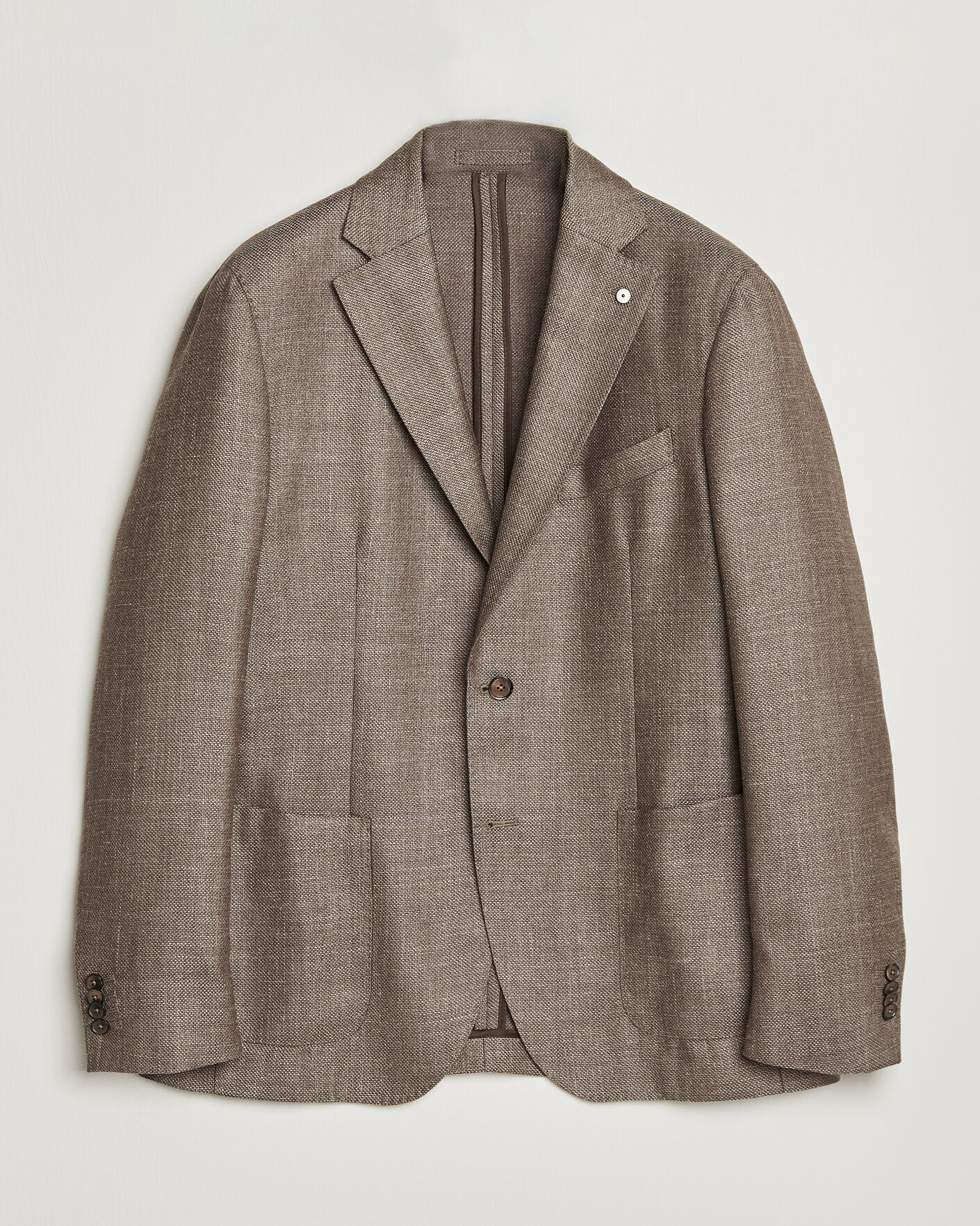 Men | Blazers | L.B.M. 1911 | Jack Wool/Silk Hopsack Blazer Brown