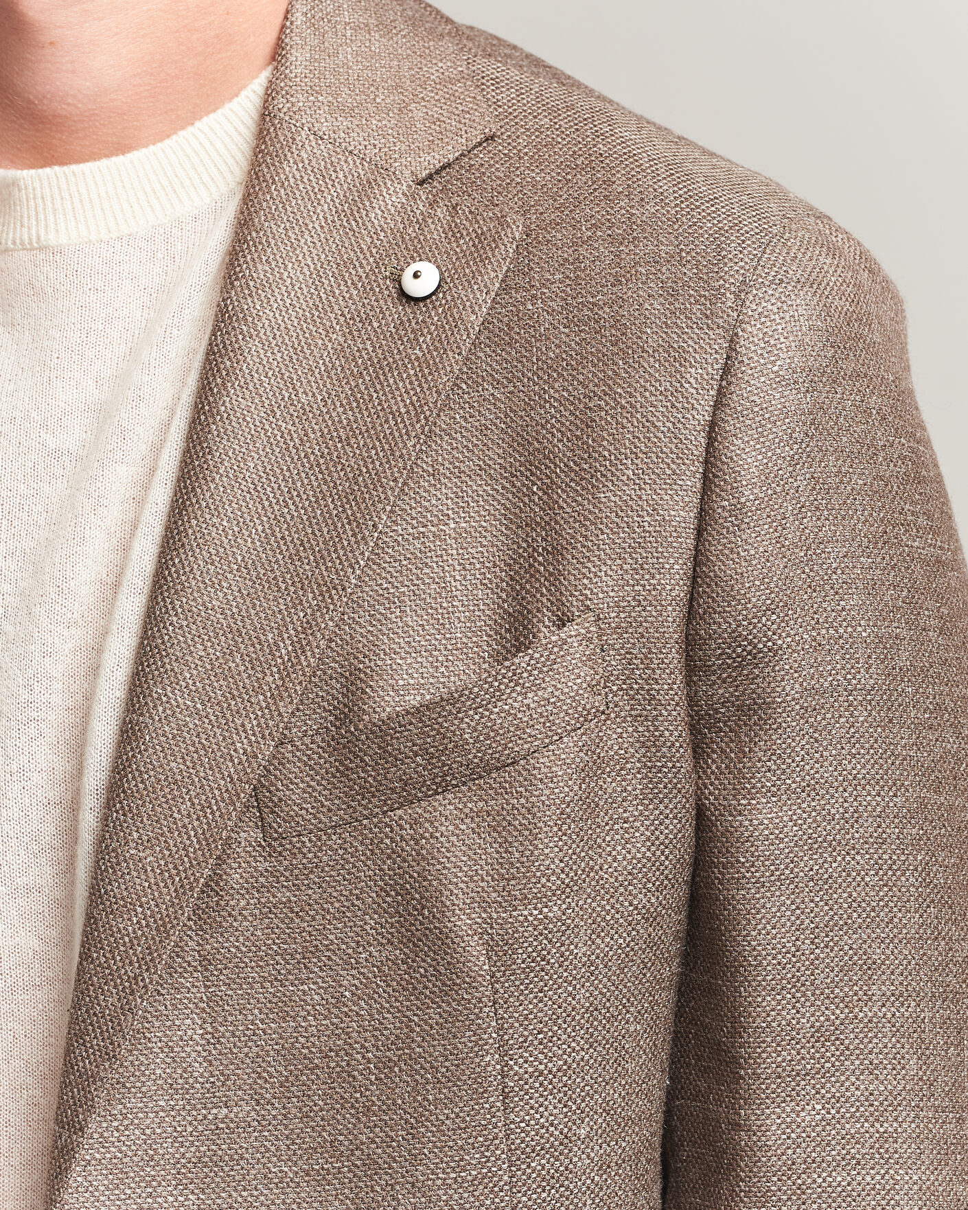 L.B.M. 1911 Jack Wool/Silk Hopsack Blazer Brown at CareOfCarl.com
