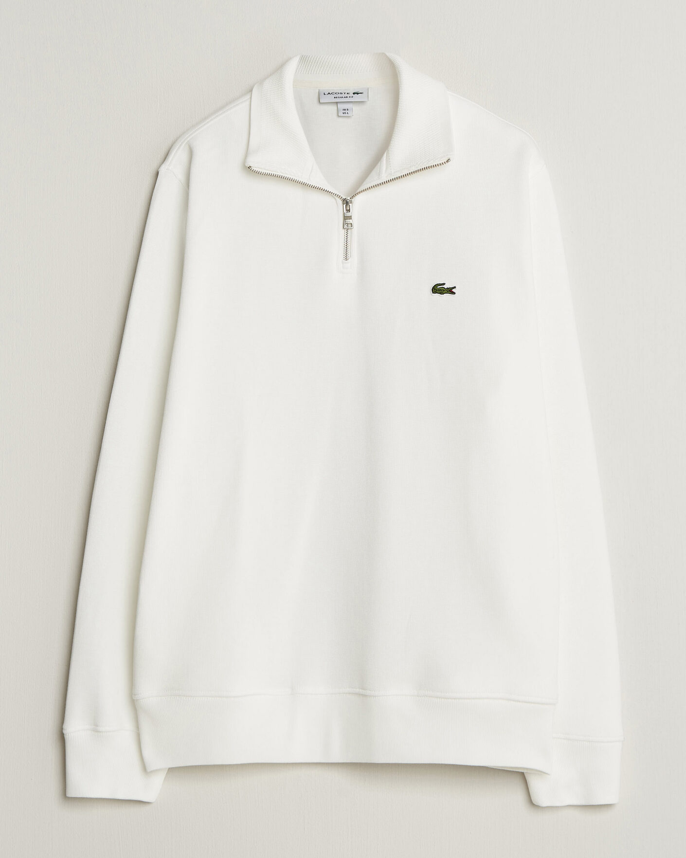 Men | Sweaters & Knitwear | Lacoste | Rib Interlock Half Zip Flour