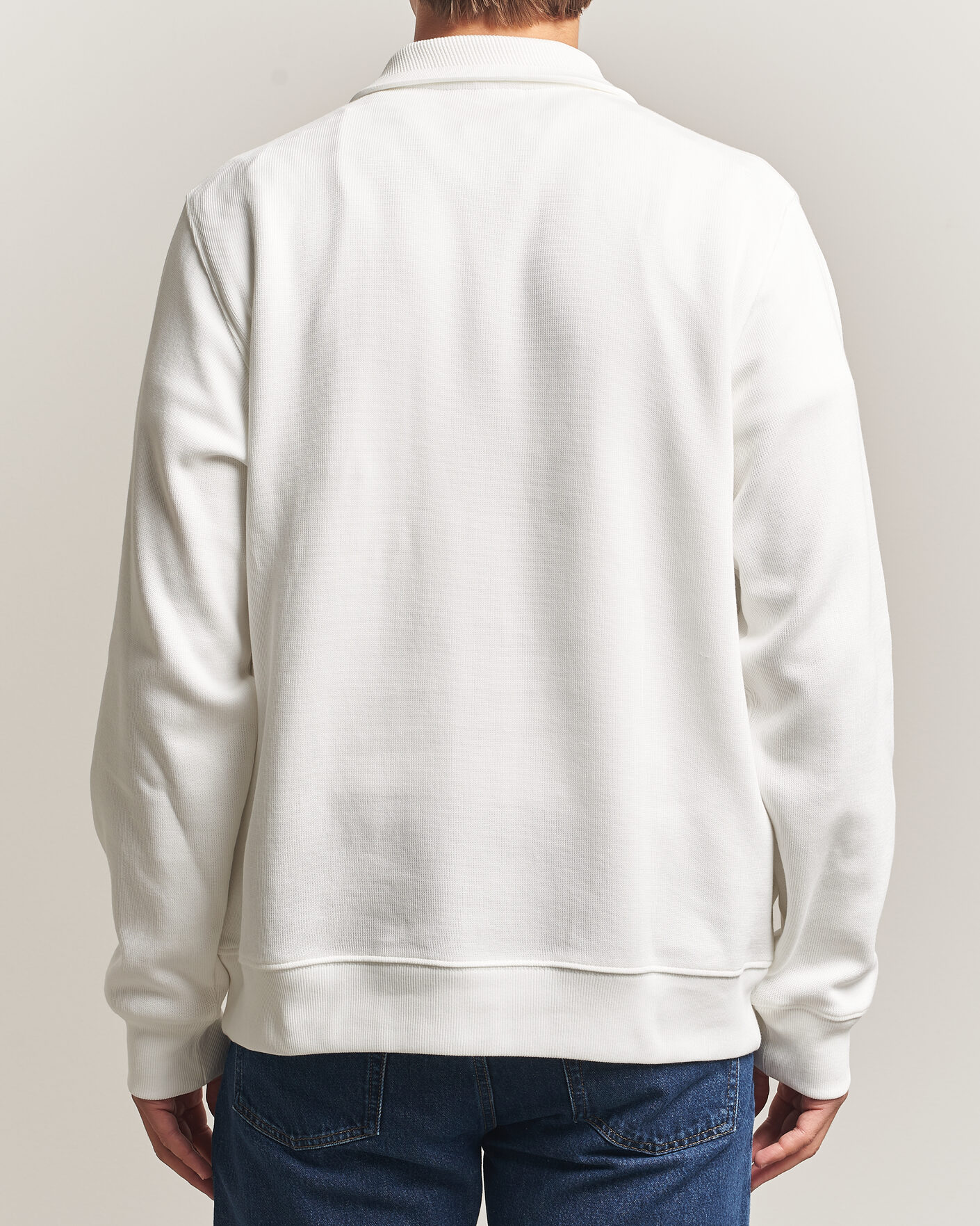 Men | Sweaters & Knitwear | Lacoste | Rib Interlock Half Zip Flour