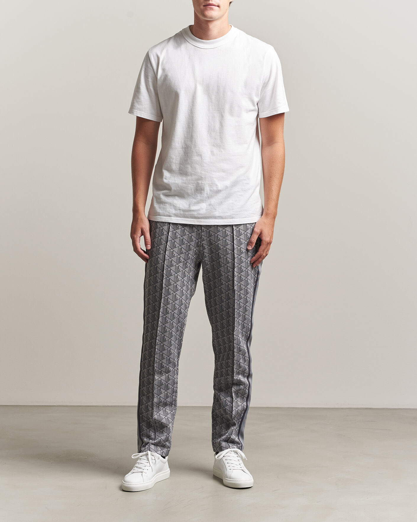Men | Trousers | Lacoste | Monogram Track Pants Calluna/Graphite