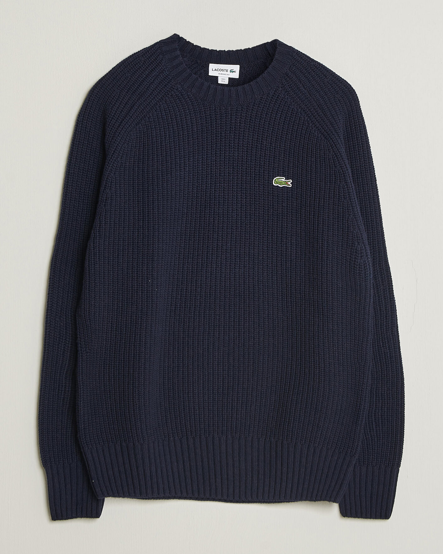 Men | Sweaters & Knitwear | Lacoste | Heavy Wool Knitted Sweater Navy Blue