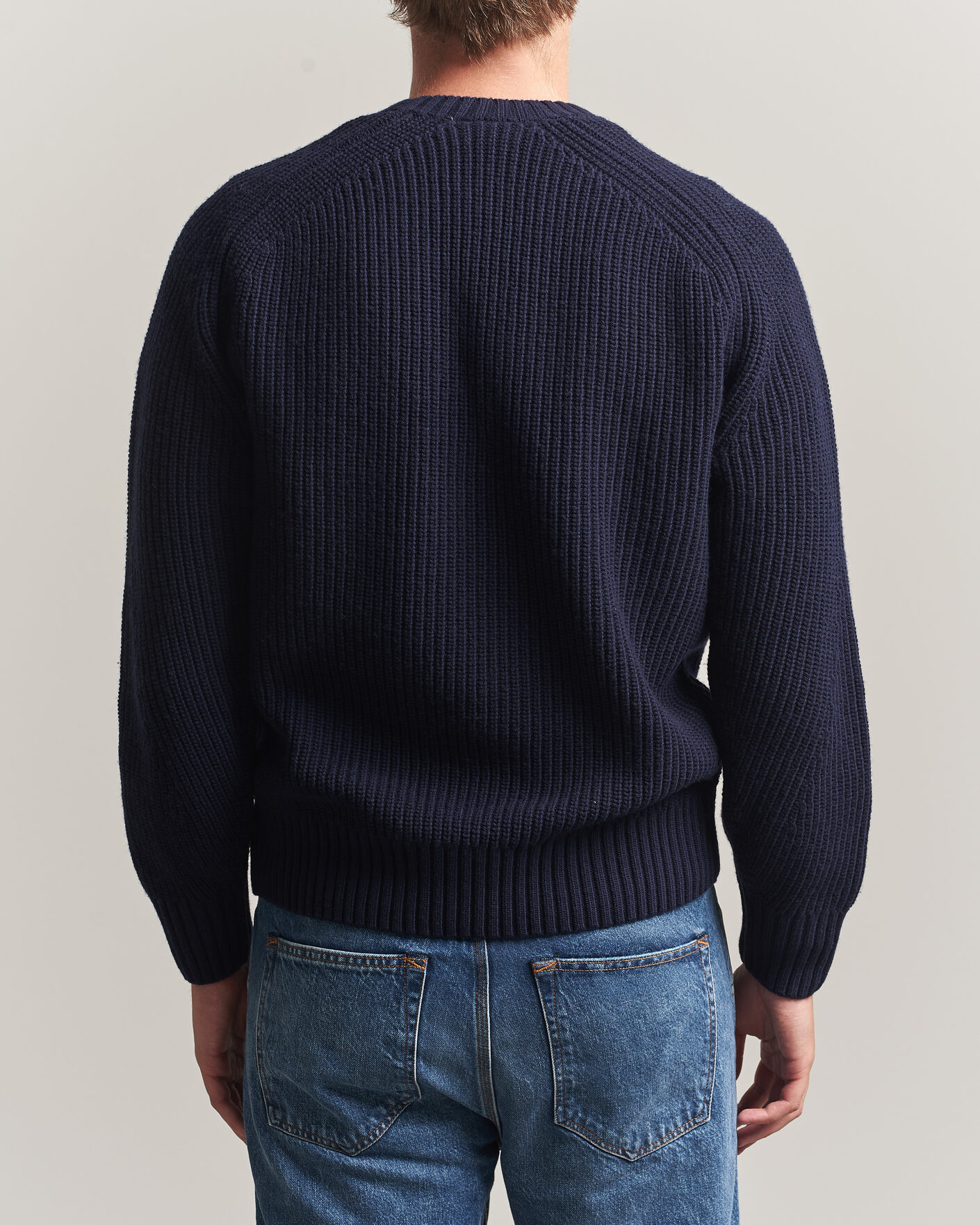Men | Sweaters & Knitwear | Lacoste | Heavy Wool Knitted Sweater Navy Blue