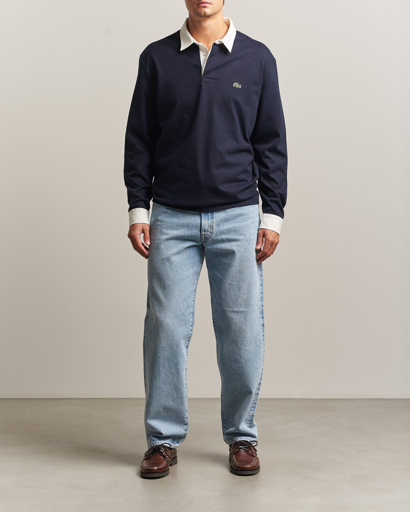 Men | Sweaters & Knitwear | Lacoste | Heavy Cotton Rugger Dark Navy
