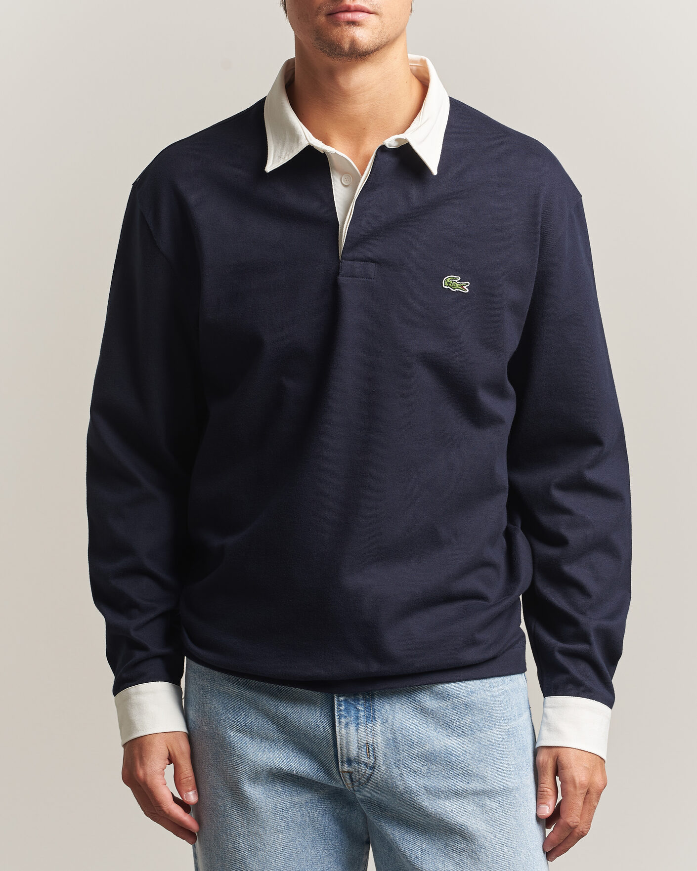 Men | Sweaters & Knitwear | Lacoste | Heavy Cotton Rugger Dark Navy