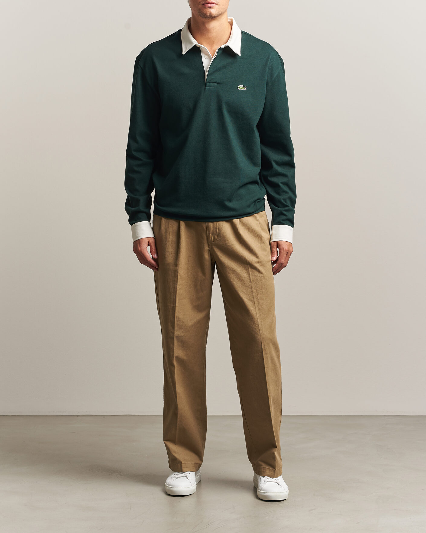 Men | Sweaters & Knitwear | Lacoste | Heavy Cotton Rugger Sinople