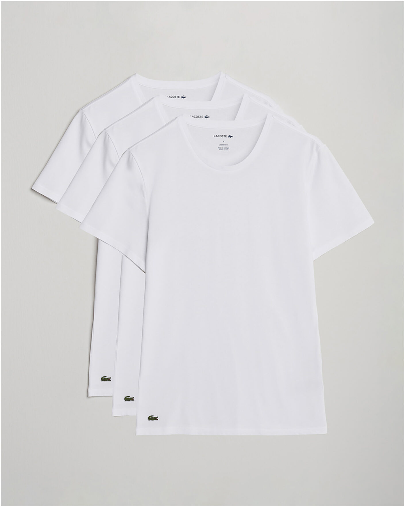 Men | T-Shirts | Lacoste | 3-Pack Crew Neck T-Shirt White