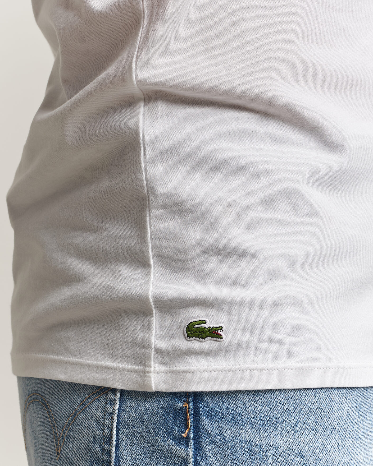 Men | T-Shirts | Lacoste | 3-Pack Crew Neck T-Shirt White