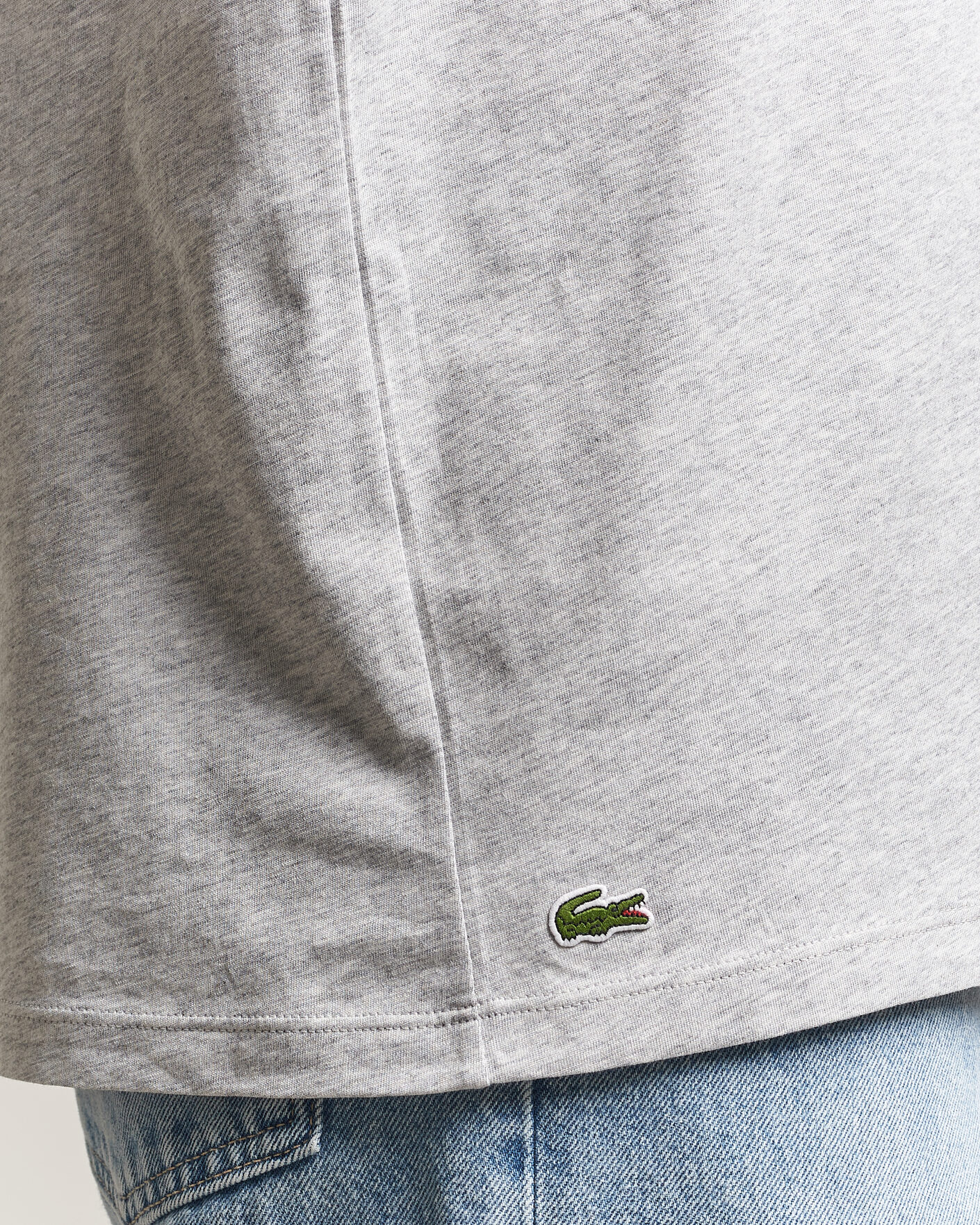 Men | T-Shirts | Lacoste | 3-Pack Crew Neck T-Shirt White/Grey/Black