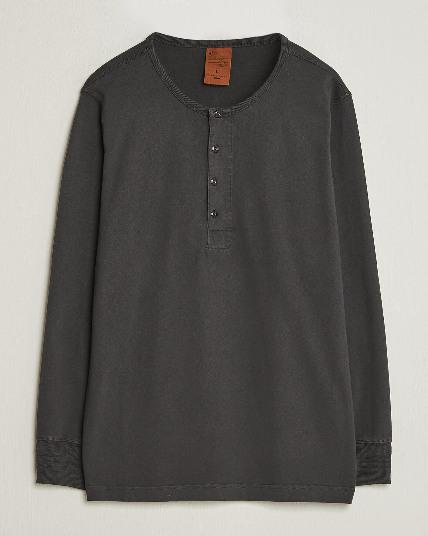 Men | Sweaters & Knitwear | Nudie Jeans | Long Sleeved Henley Antracite