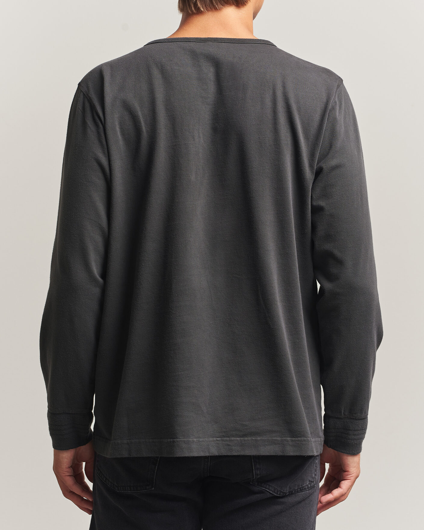 Men | Sweaters & Knitwear | Nudie Jeans | Long Sleeved Henley Antracite