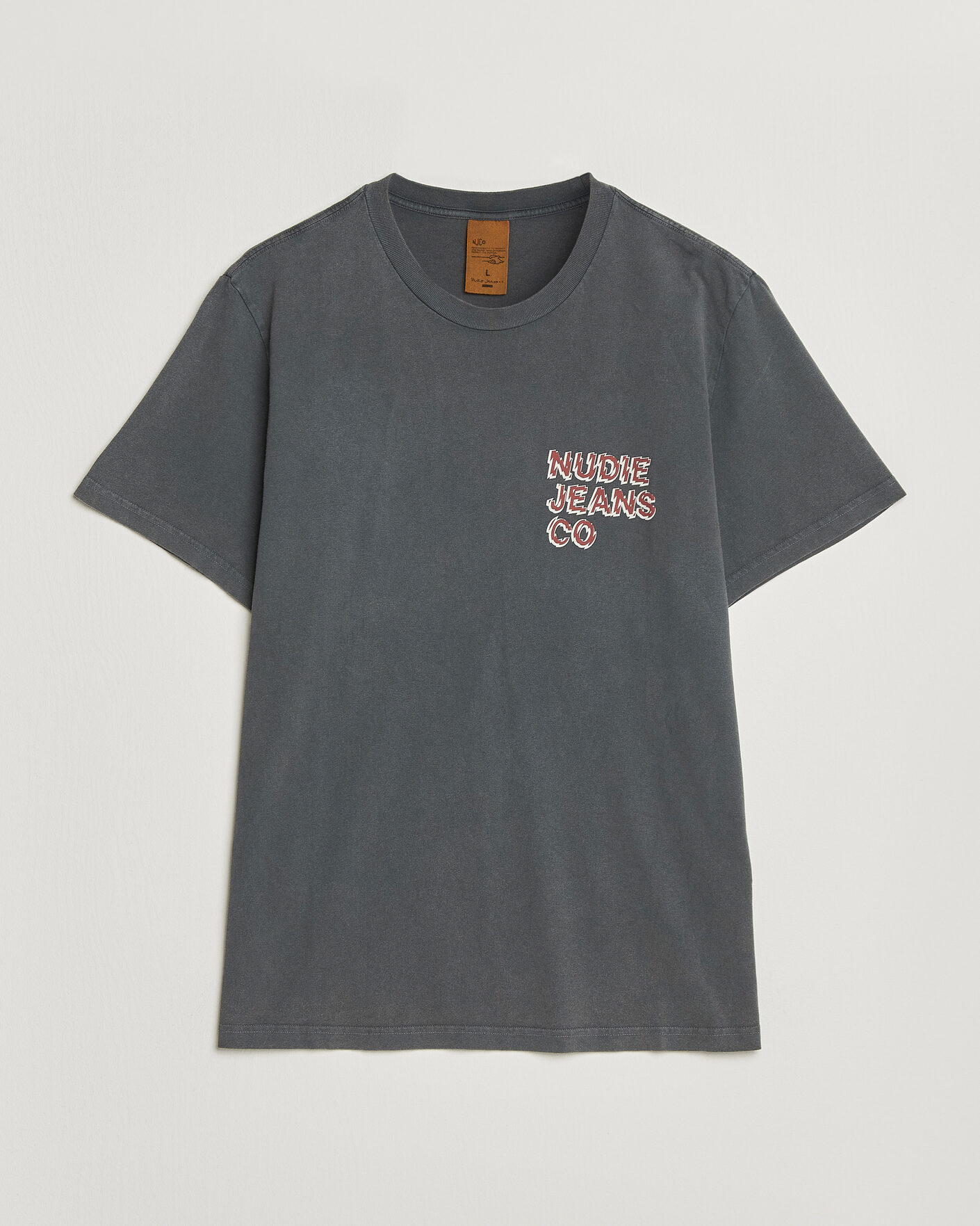 Men | T-Shirts | Nudie Jeans | Roy Life Tracks T-Shirt Antracite