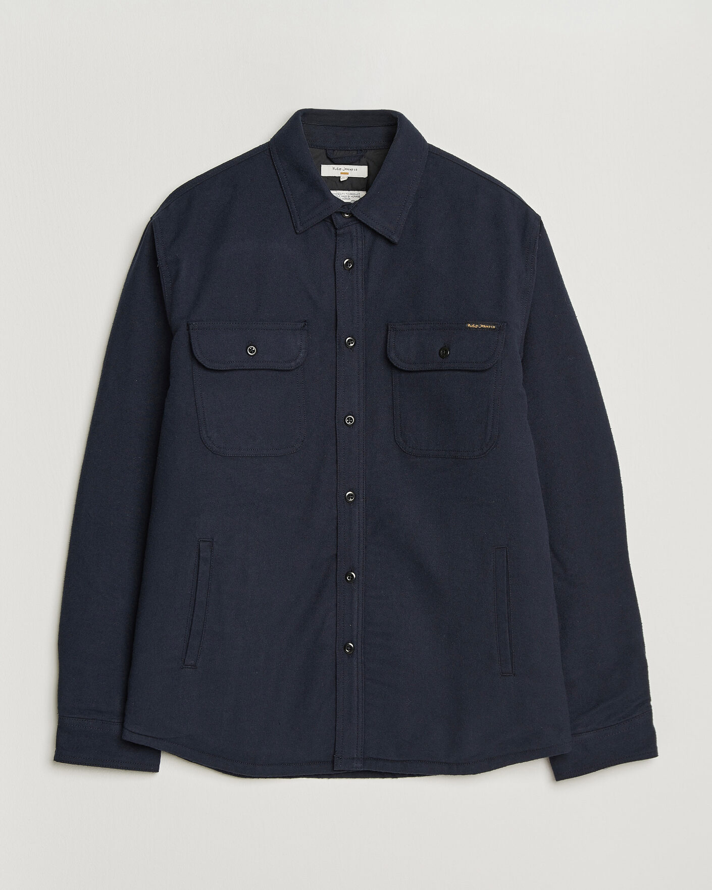 Men | Shirts | Nudie Jeans | Glenn Padded Overshirt Blueberry