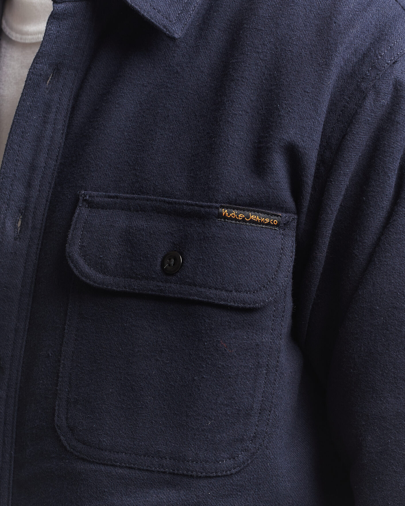 Men | Shirts | Nudie Jeans | Glenn Padded Overshirt Blueberry