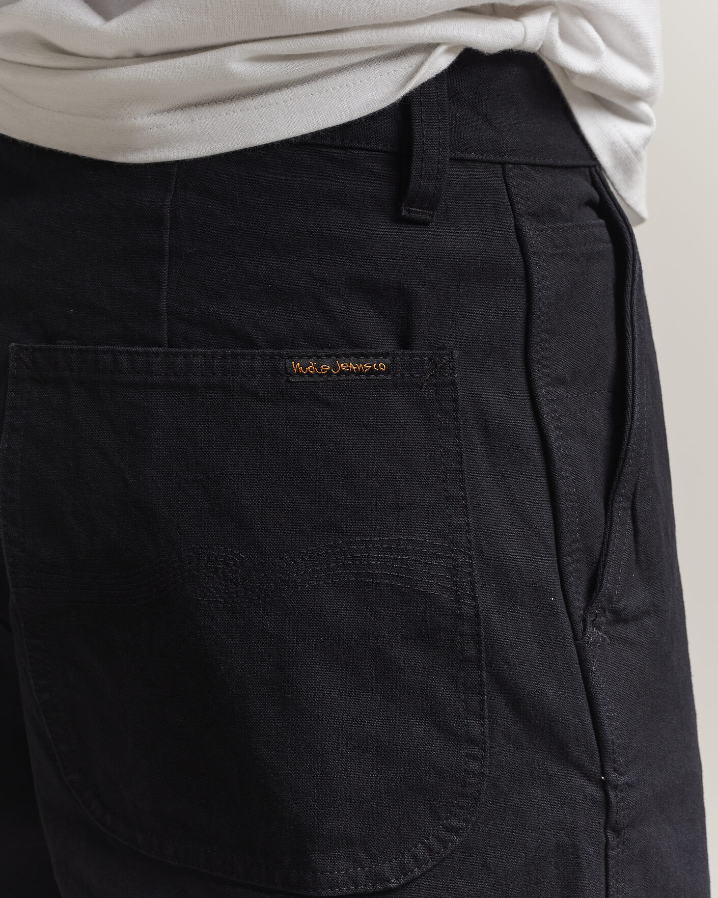 Men | Trousers | Nudie Jeans | Tuff Tony Duck Canvas Pants Black