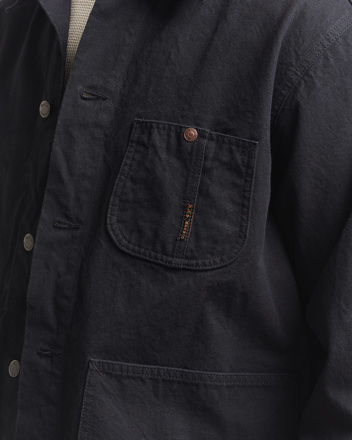 Men | Coats & Jackets | Nudie Jeans | Howie Duck Canvas Chore Jacket Black