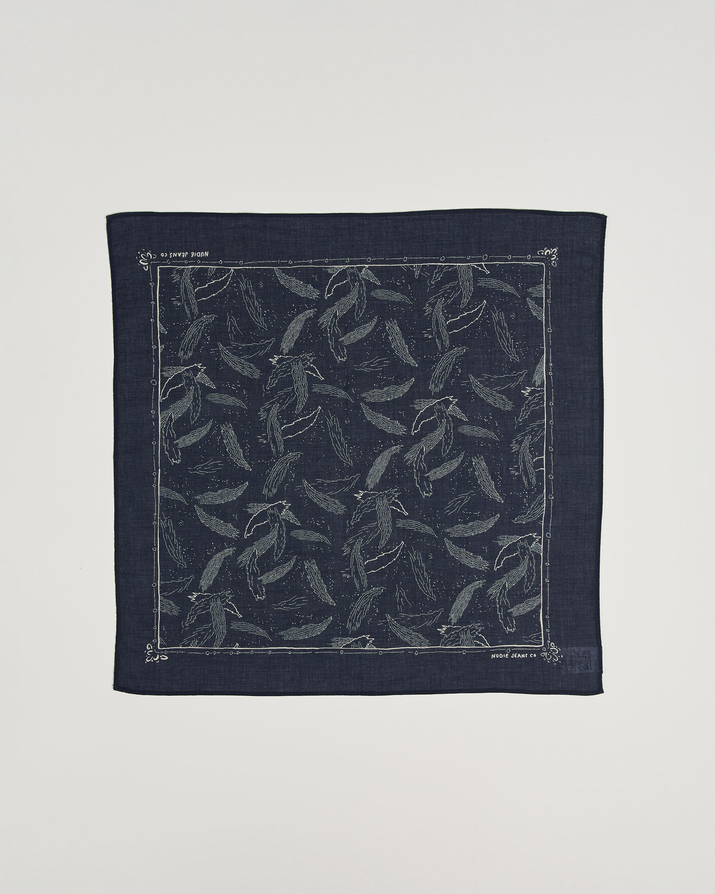 Men | Dress Scarves | Nudie Jeans | Ingrid Printed Bandana Blue