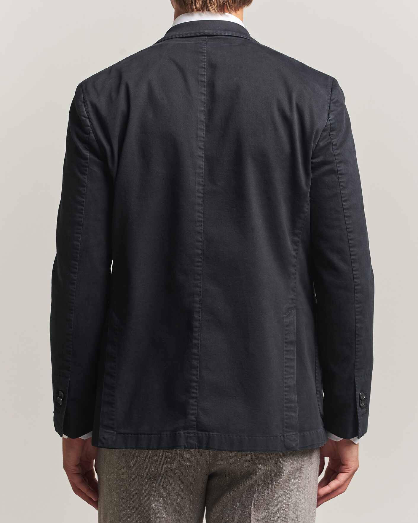 Men | Blazers | Santaniello | Washed Cotton Patch Pocket Blazer Black