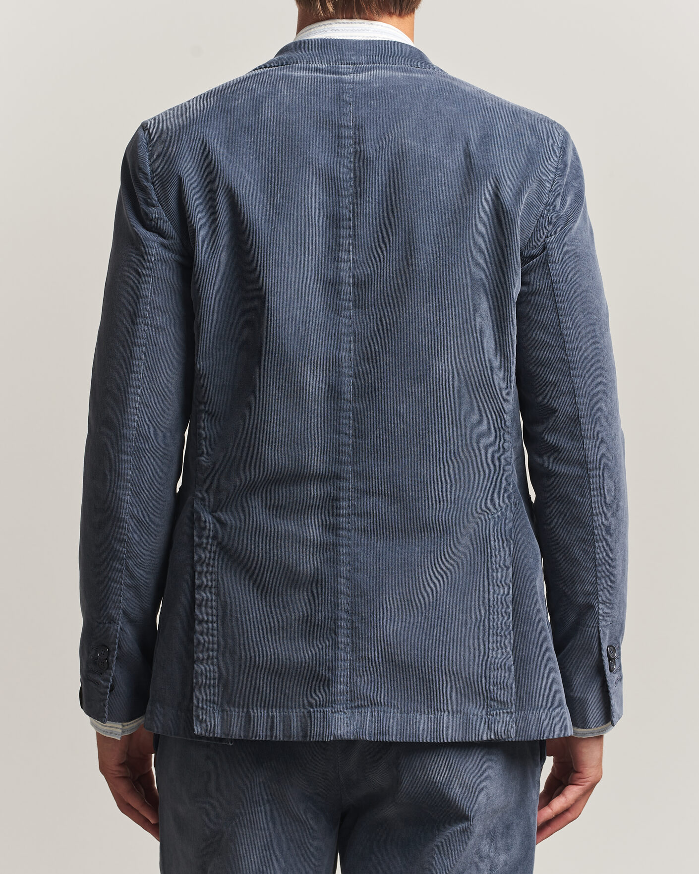 Men | Blazers | Santaniello | Corduroy Patch Pocket Blazer Iron Blue