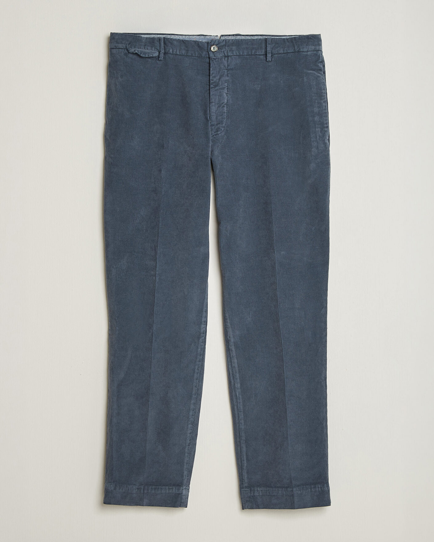 Men | Trousers | Santaniello | Corduroy Trousers Iron Blue