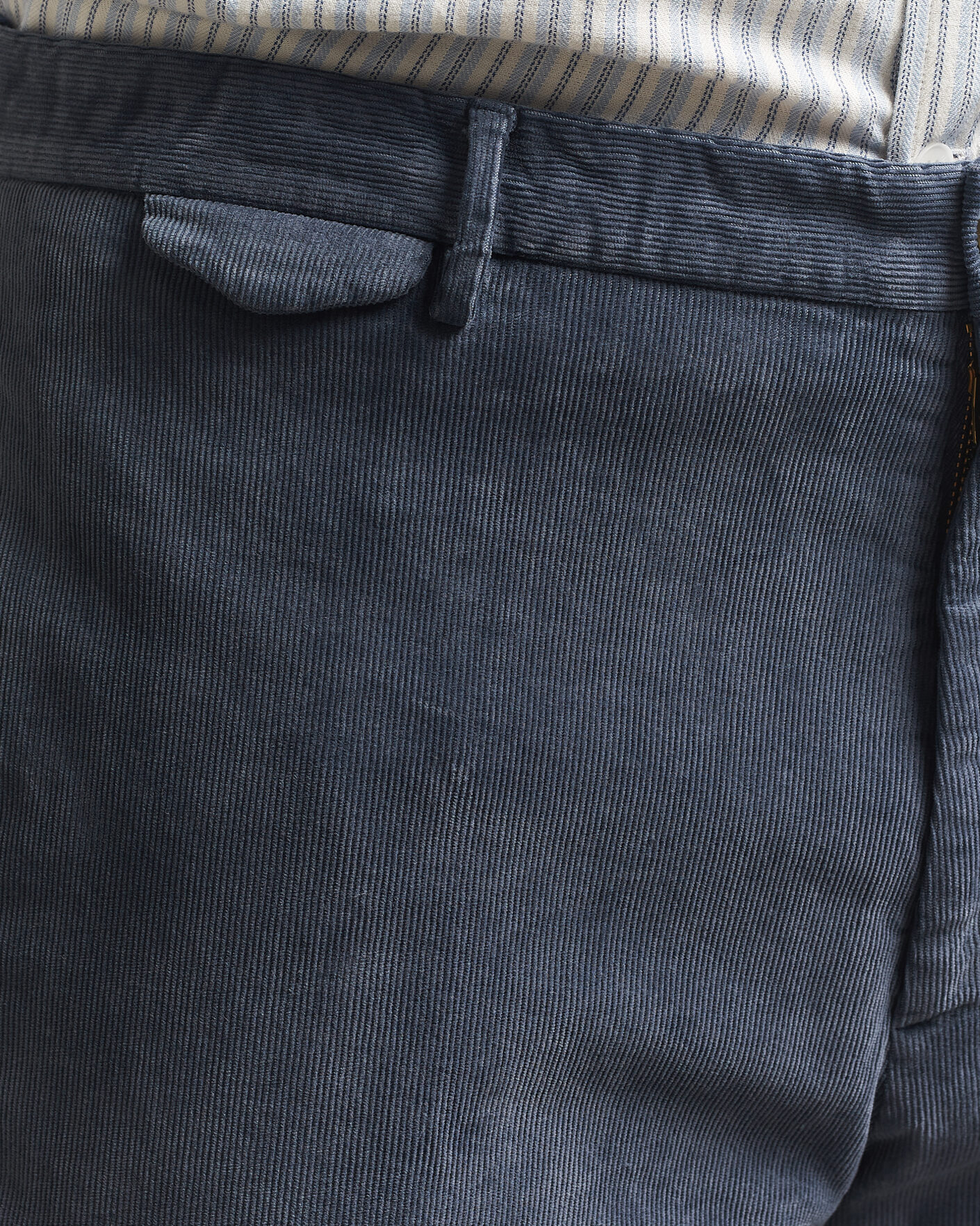 Men | Trousers | Santaniello | Corduroy Trousers Iron Blue