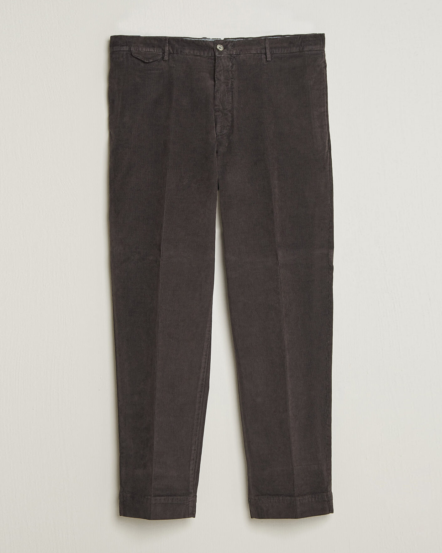 Men | Trousers | Santaniello | Corduroy Trousers Dark Grey