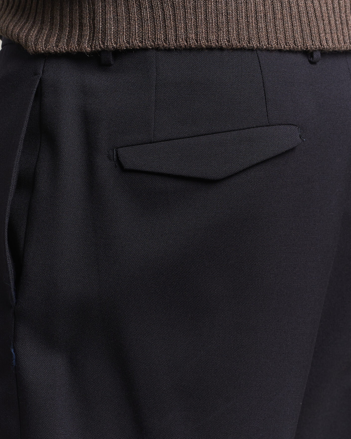 Men | Trousers | Santaniello | Wool Trousers Navy