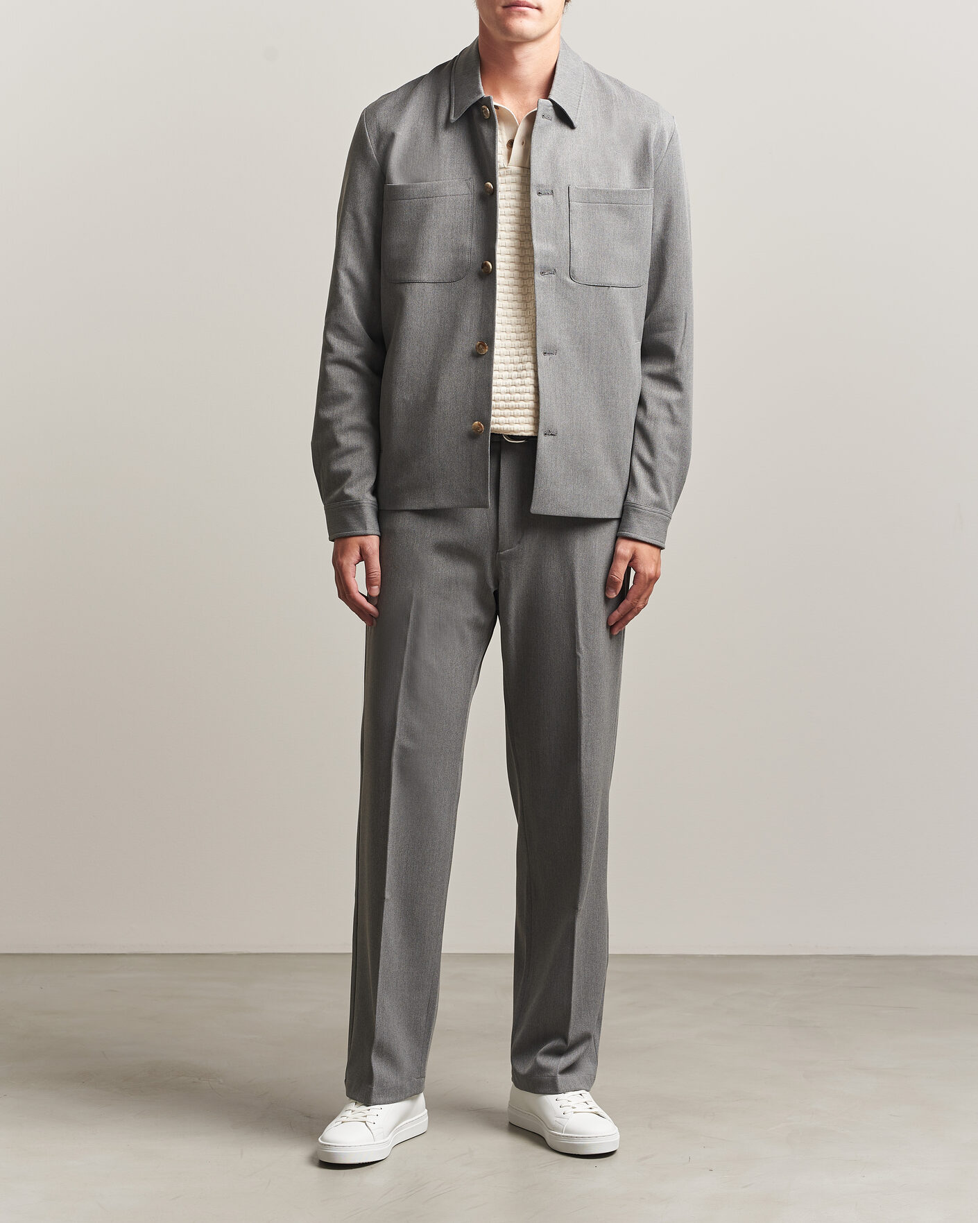 Men | Shirts | LES DEUX | Marsielle Hybrid Jacket Grey Melange