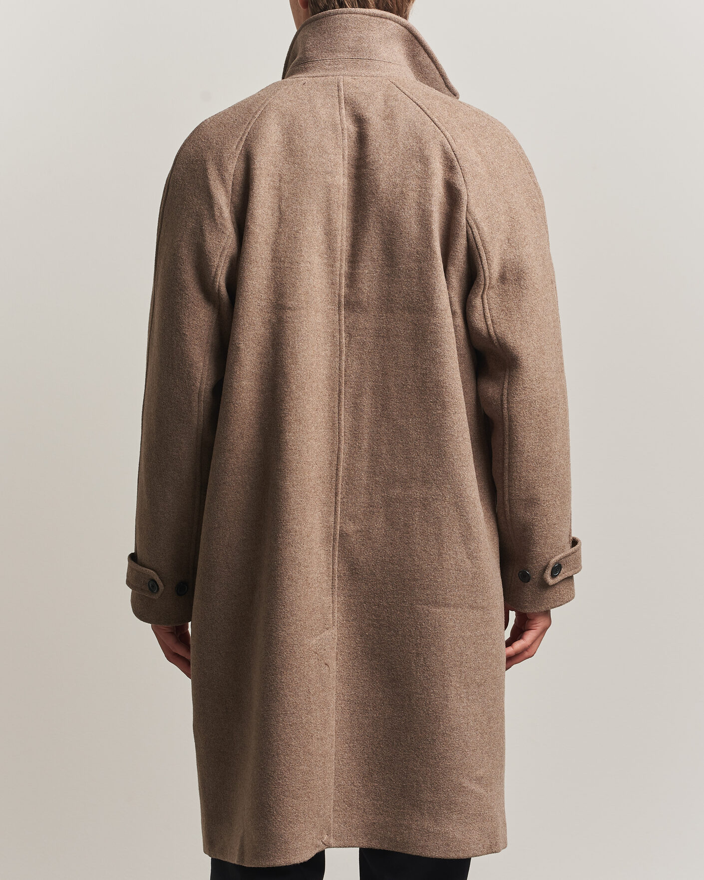 Men | Coats & Jackets | LES DEUX | Solid Wool Coat Dark Sand Melange