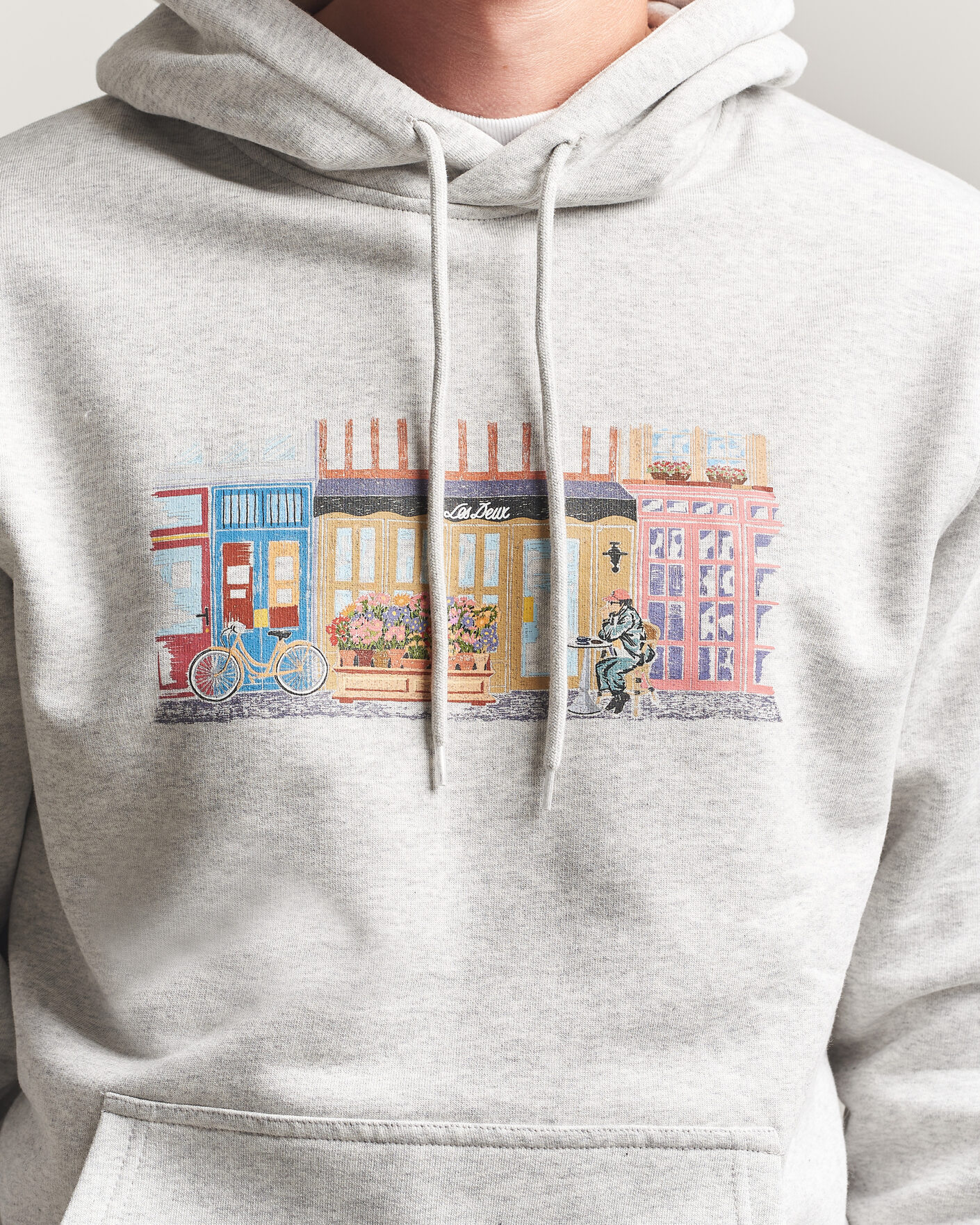 Men | Sweaters & Knitwear | LES DEUX | Market Hoodie Snow Melange
