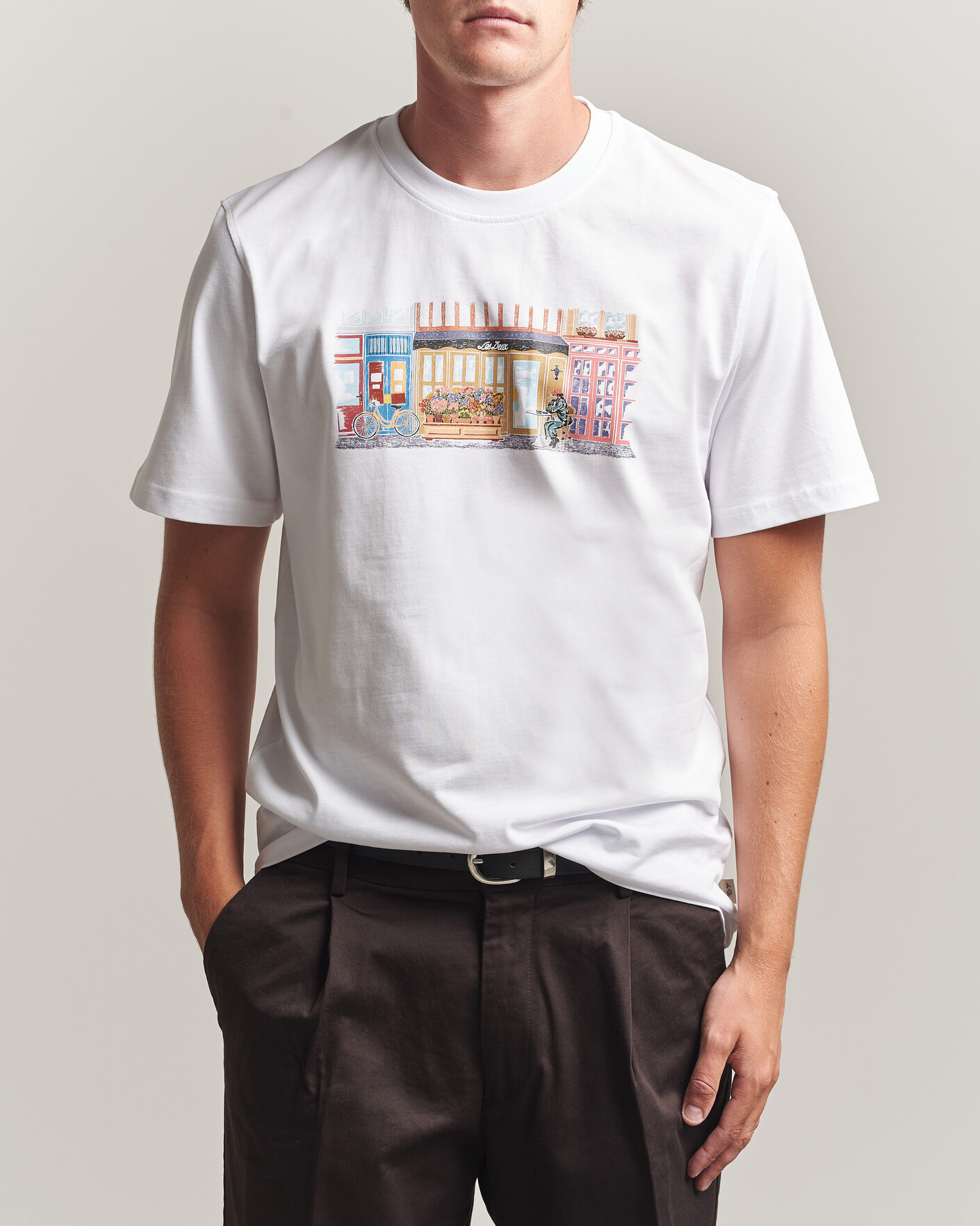 Men | T-Shirts | LES DEUX | Market T-Shirt White