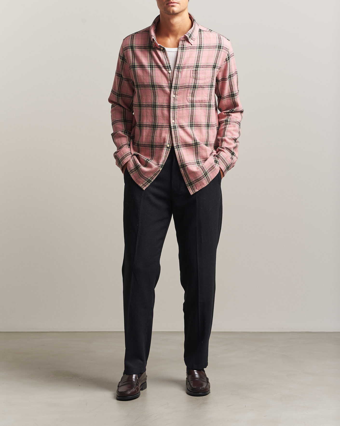 Men | Trousers | LES DEUX | Wool Reg Suit Pants Dark Navy