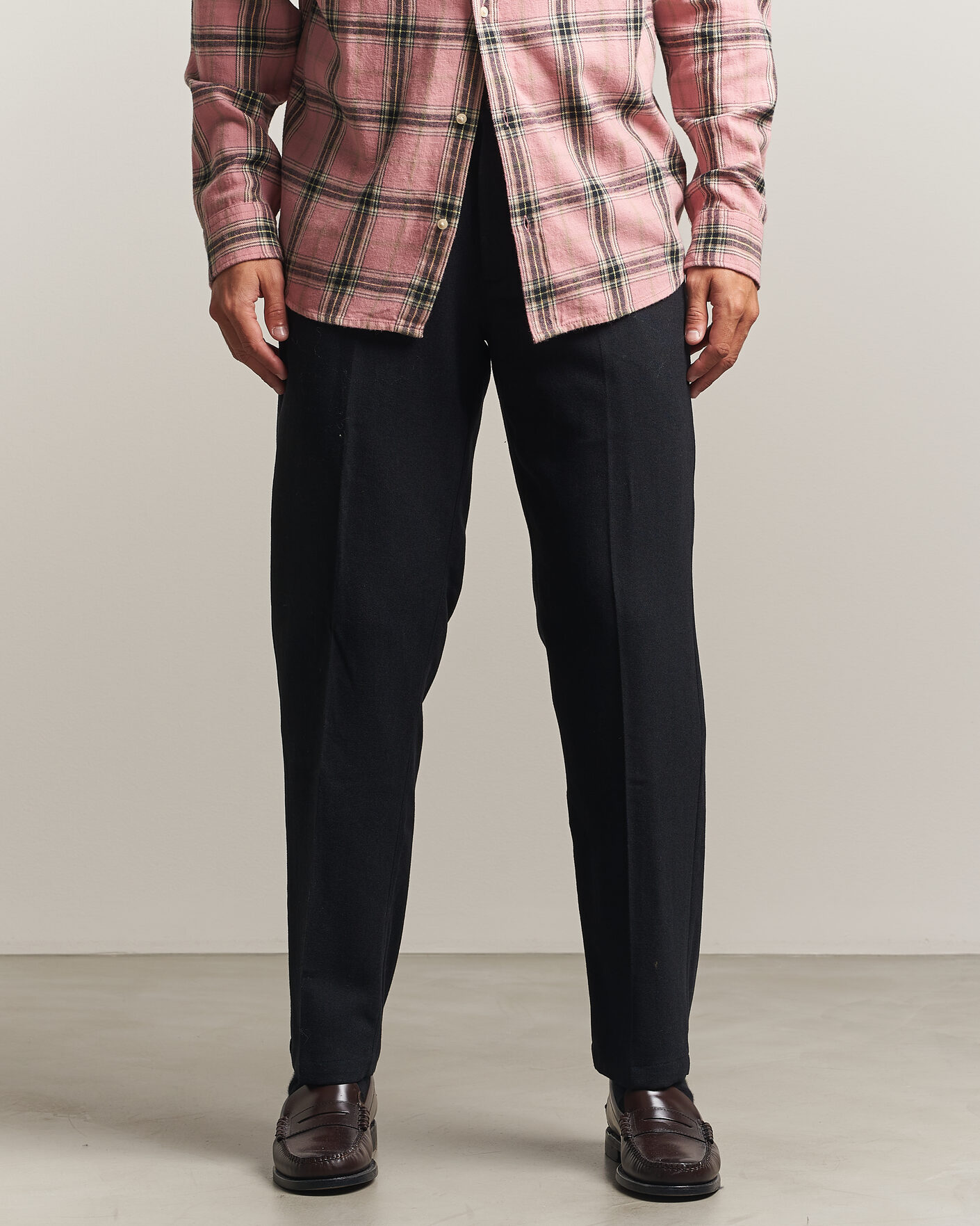 Men | Trousers | LES DEUX | Wool Reg Suit Pants Dark Navy